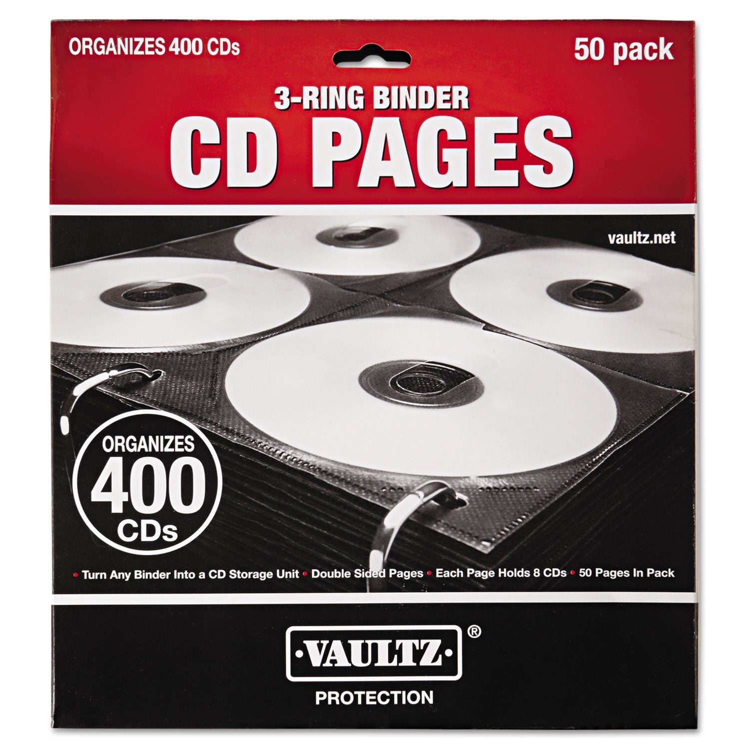 Vaultz Two-Sided CD Refill Pages | 50/Pack
