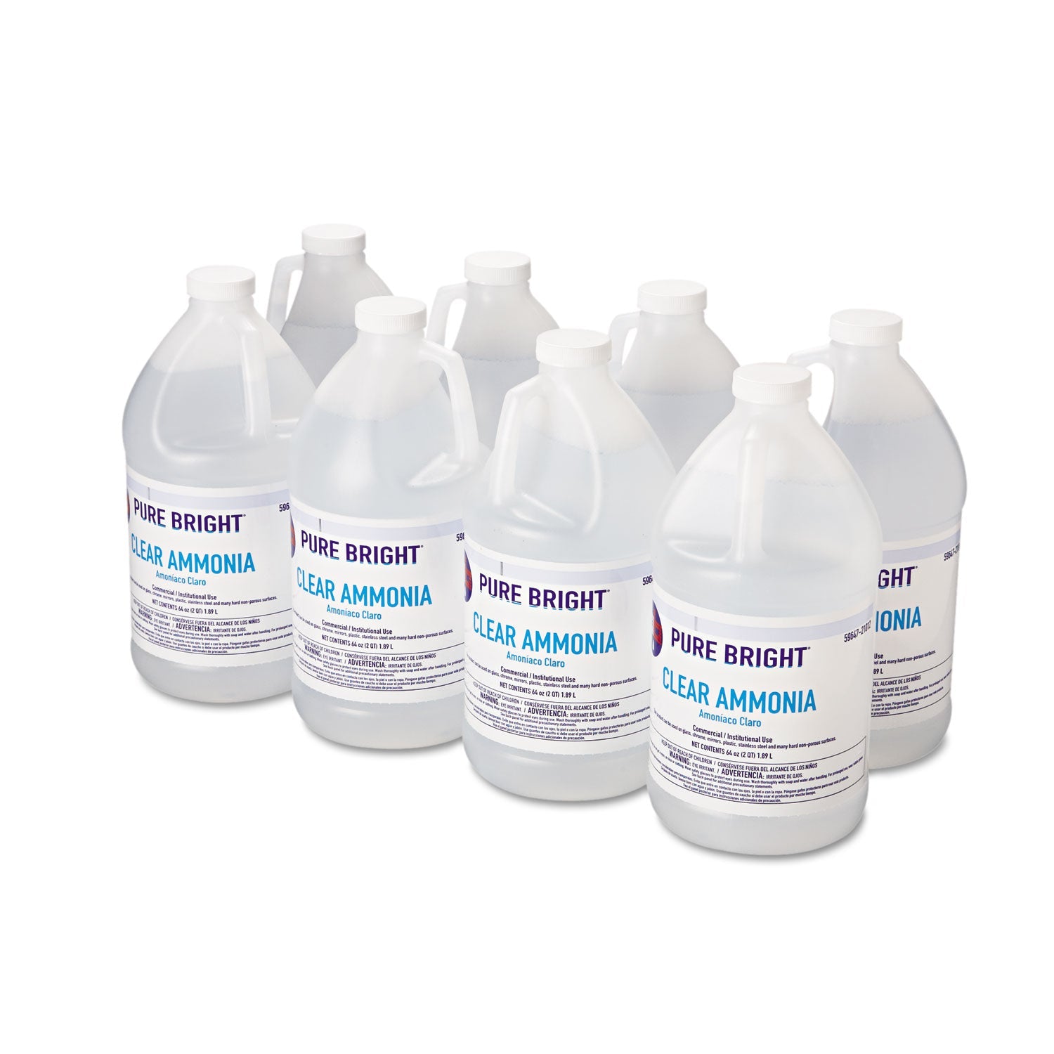 Pure Bright® Clear Ammonia, 64 Oz Bottle, 8/carton