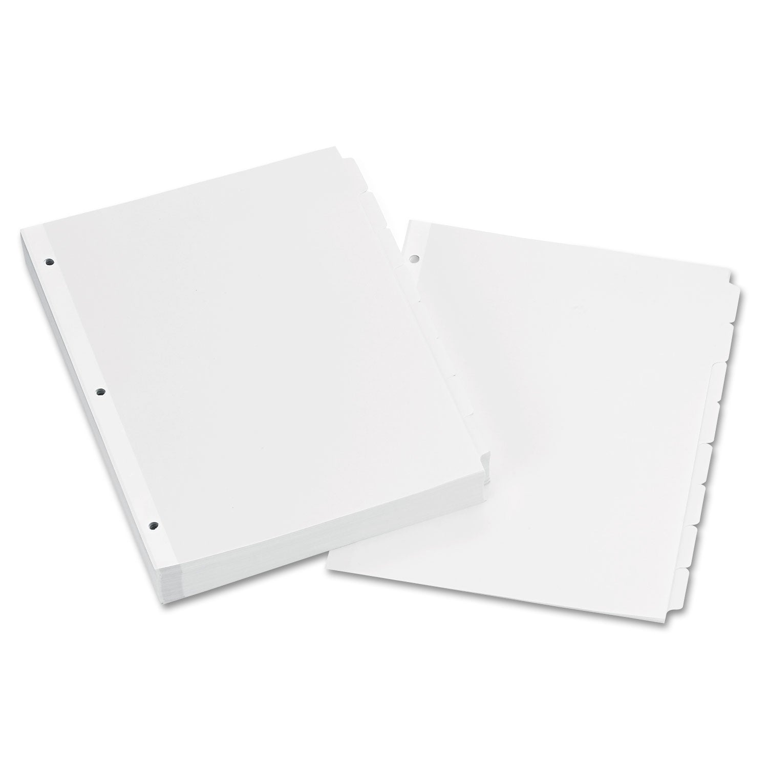 Avery® Write and Erase Plain-Tab Paper Dividers, 8-Tab, 11 x 8.5, White, 24 Sets