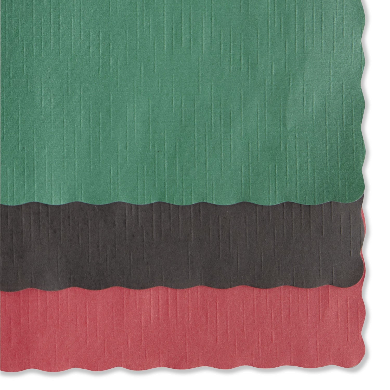Hoffmaster® Solid Color Scalloped Edge Placemats, 9.5 X 13.5, Hunter Green, 1,000/carton