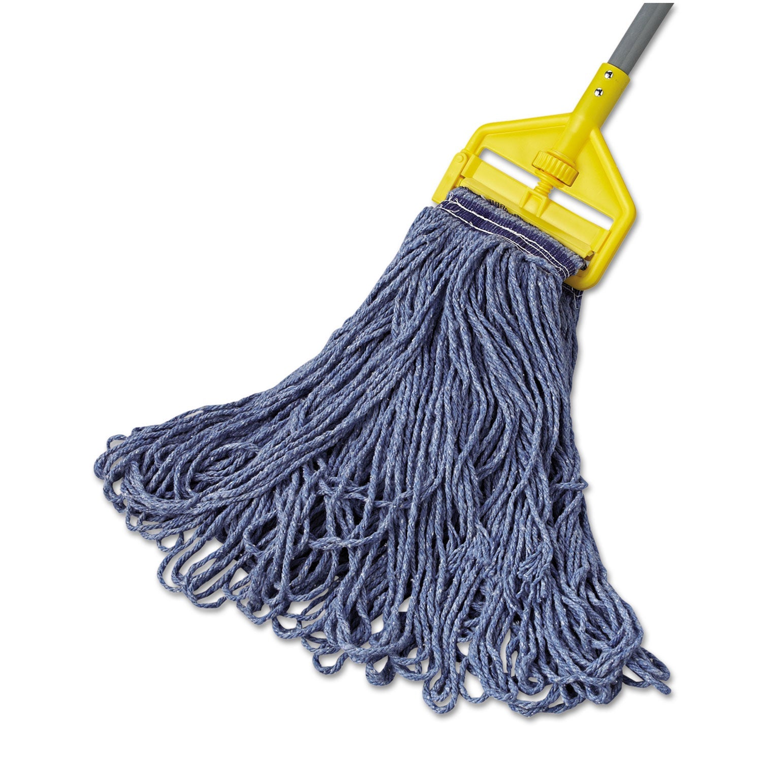 Rubbermaid® Commercial Universal Headband Mop Head, Cotton/synthetic, 24oz, Blue, 12/carton