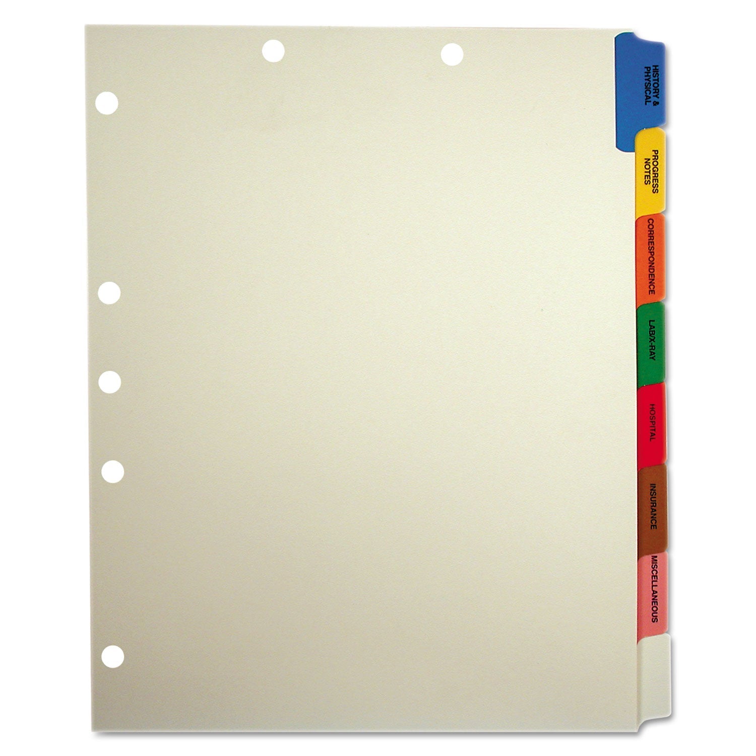 Medical Chart Divider Sets | Tabbies® 8-Tab