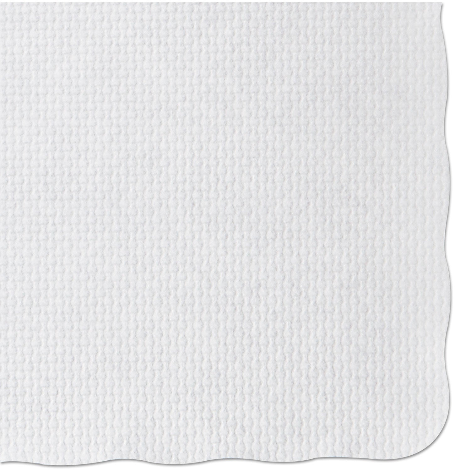Hoffmaster® Knurl Embossed Scalloped Edge Placemats, 9.5 X 13.5, White, 1,000/carton