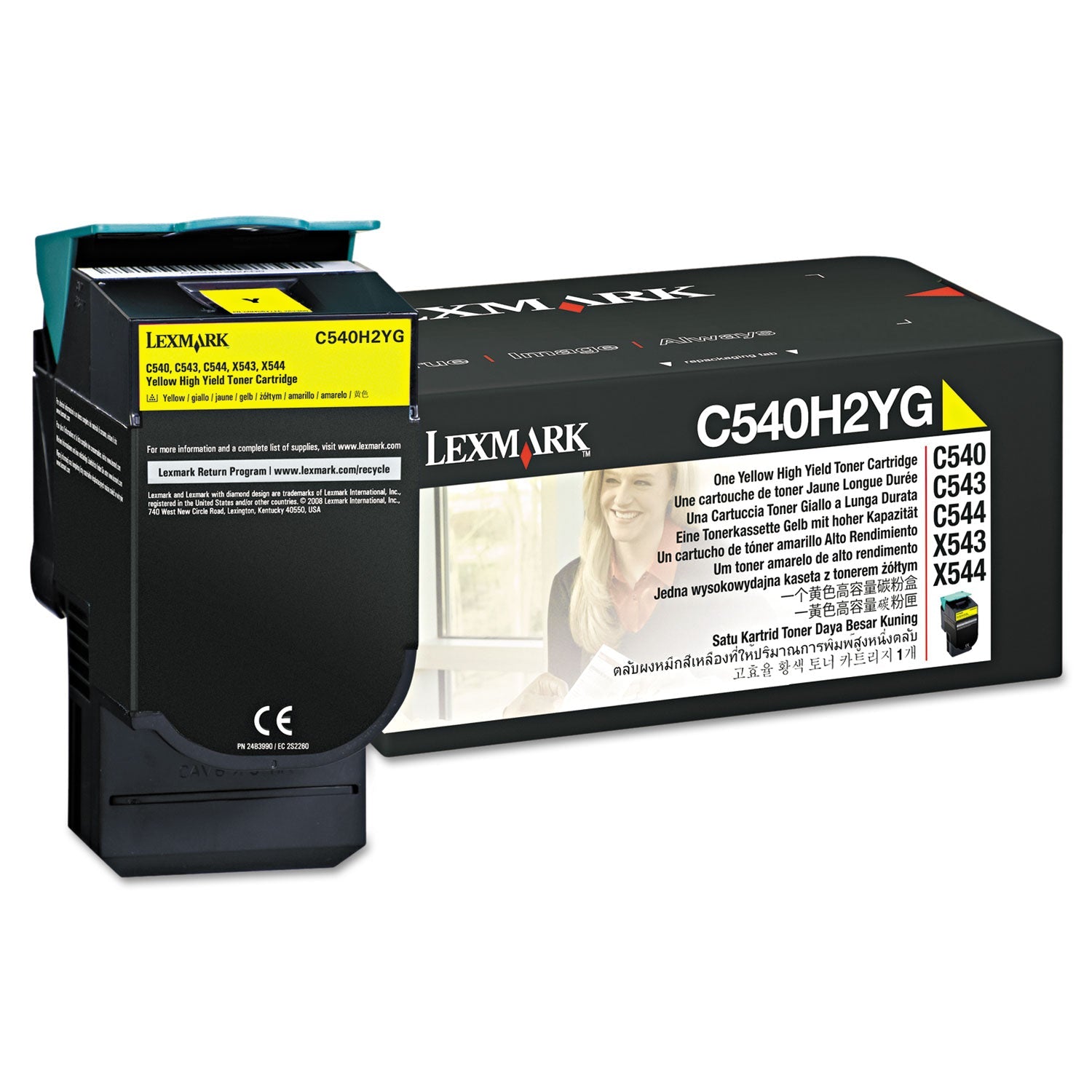 Lexmark C540H2YG High-Yield Toner | Yellow