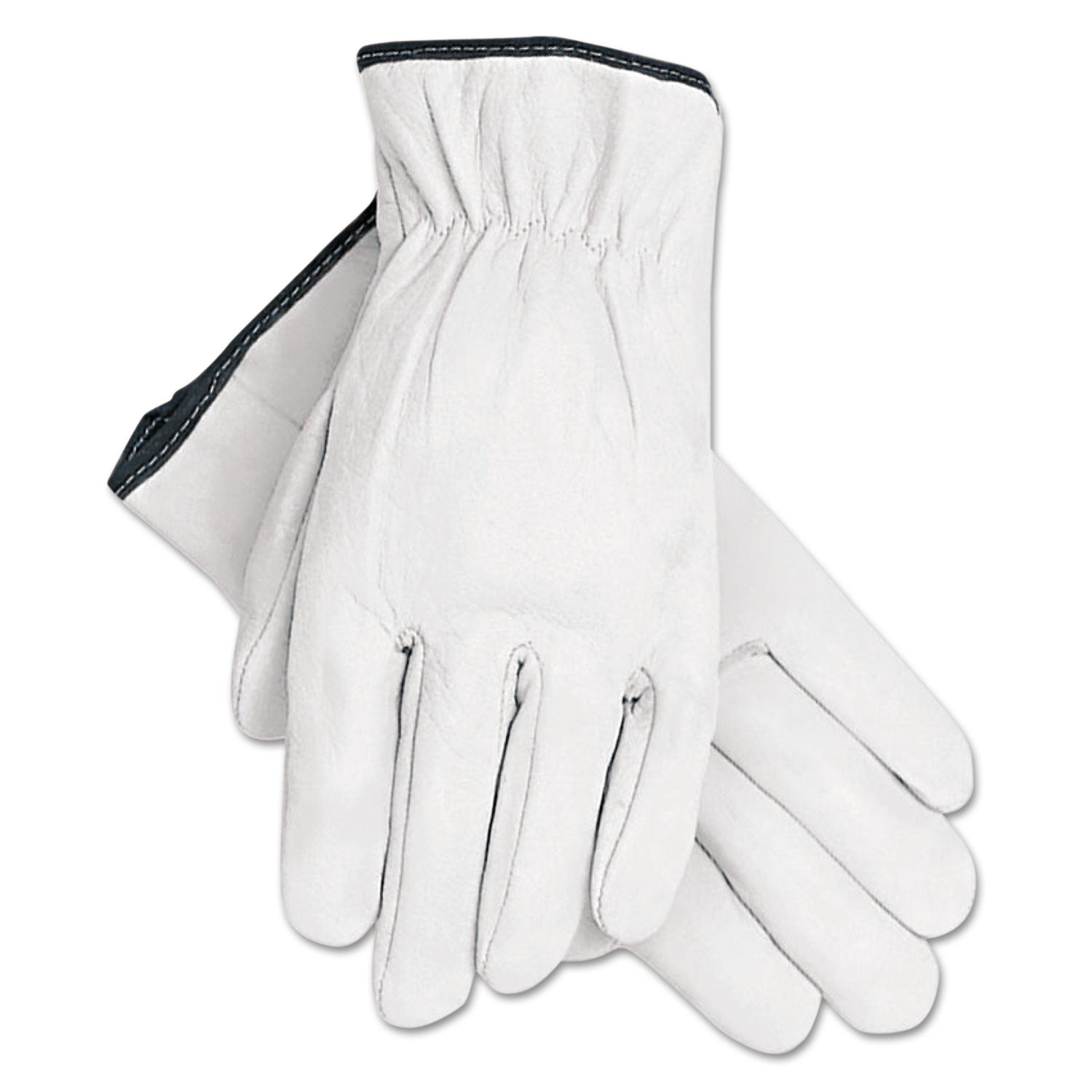 MCR™ Safety Grain Goatskin Driver Gloves, White, X-Large, 12 Pairs - Bloom Skins