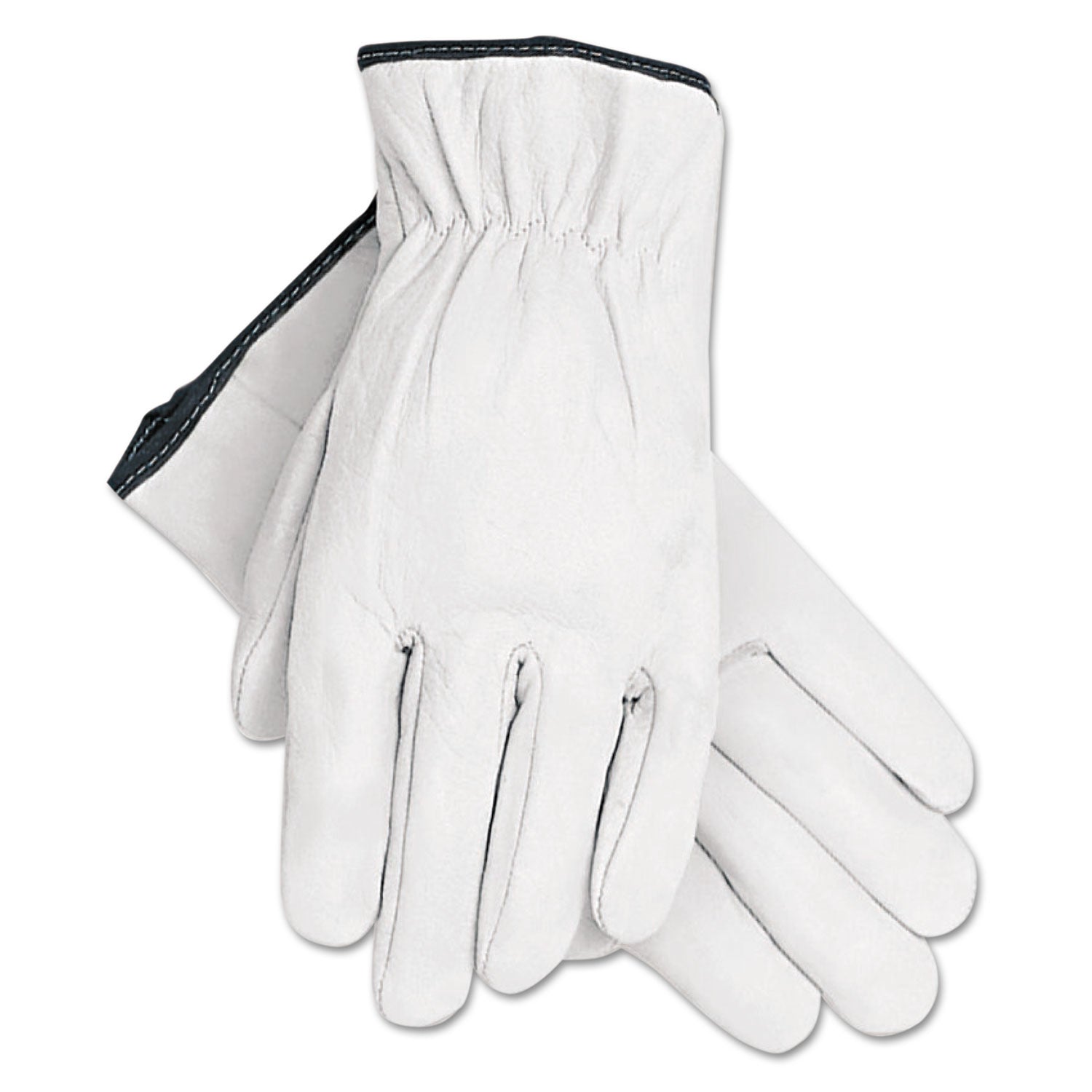MCR™ Safety Grain Goatskin Driver Gloves, White, X-Large, 12 Pairs - Bloom Skins