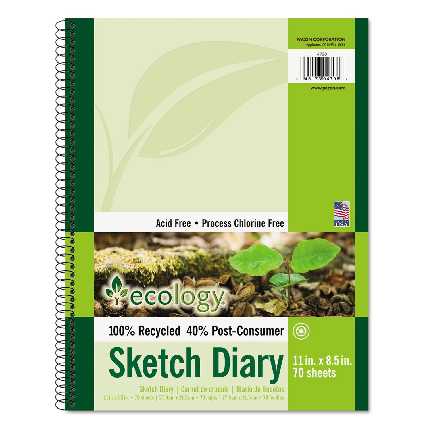 Ecology Sketch Diary | 11x8.5, 70-Sheet, Pacon®