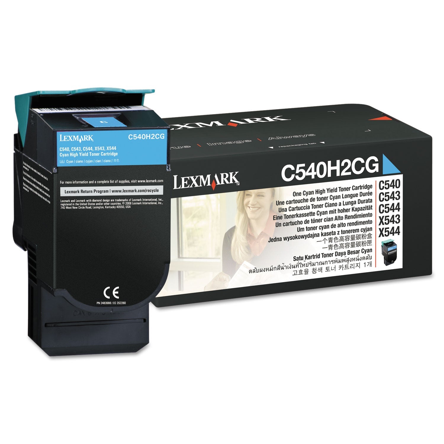 Lexmark C540H2CG High-Yield Toner | Cyan