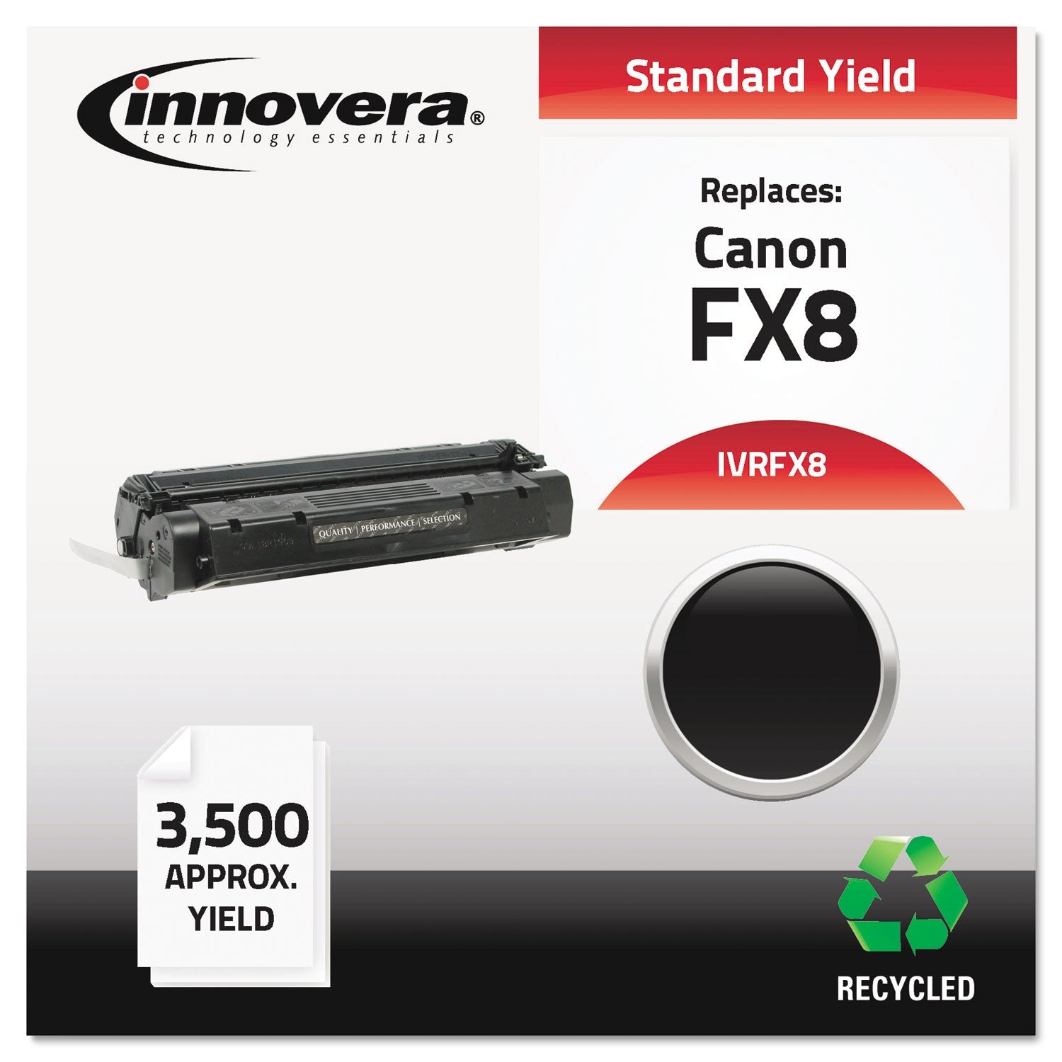 Innovera® Remanufactured Black Toner, Replacement for FX-8 (8955A001AA), 3,500 Page-Yield - Bloom Skins