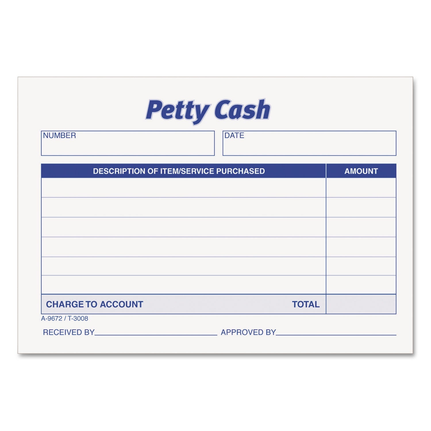 Petty Cash Slips | 1-Part, 12 Pads/Pack