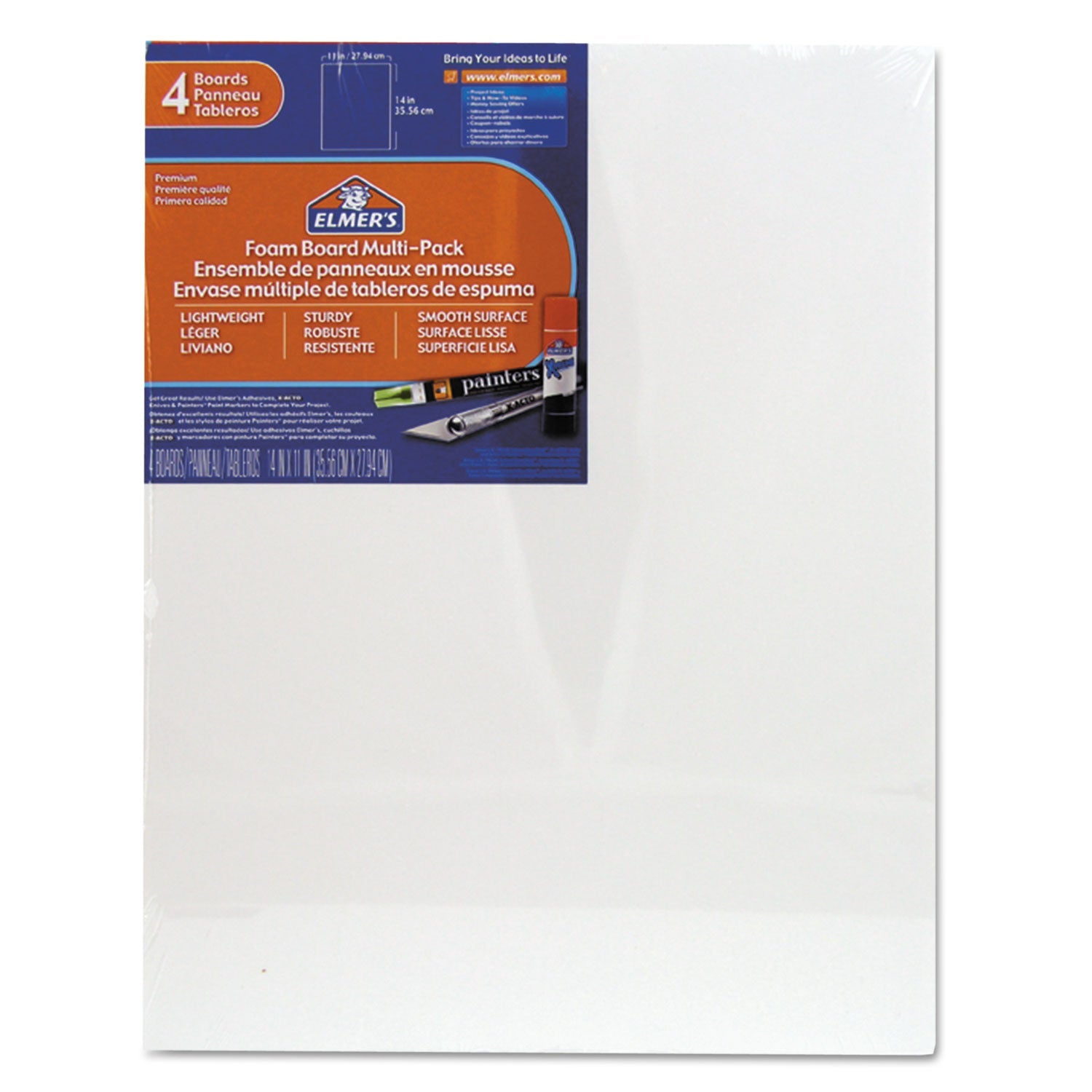 Fome-Cor® Pro White Pre-Cut Foam Board Multi-Packs, 11 X 14, 4/pack - Bloom Skins