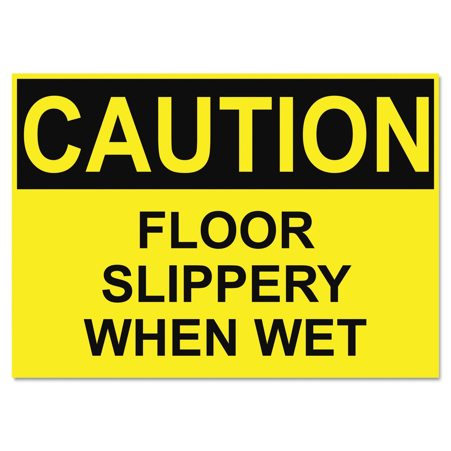 OSHA Safety Sign | Caution Slippery When Wet