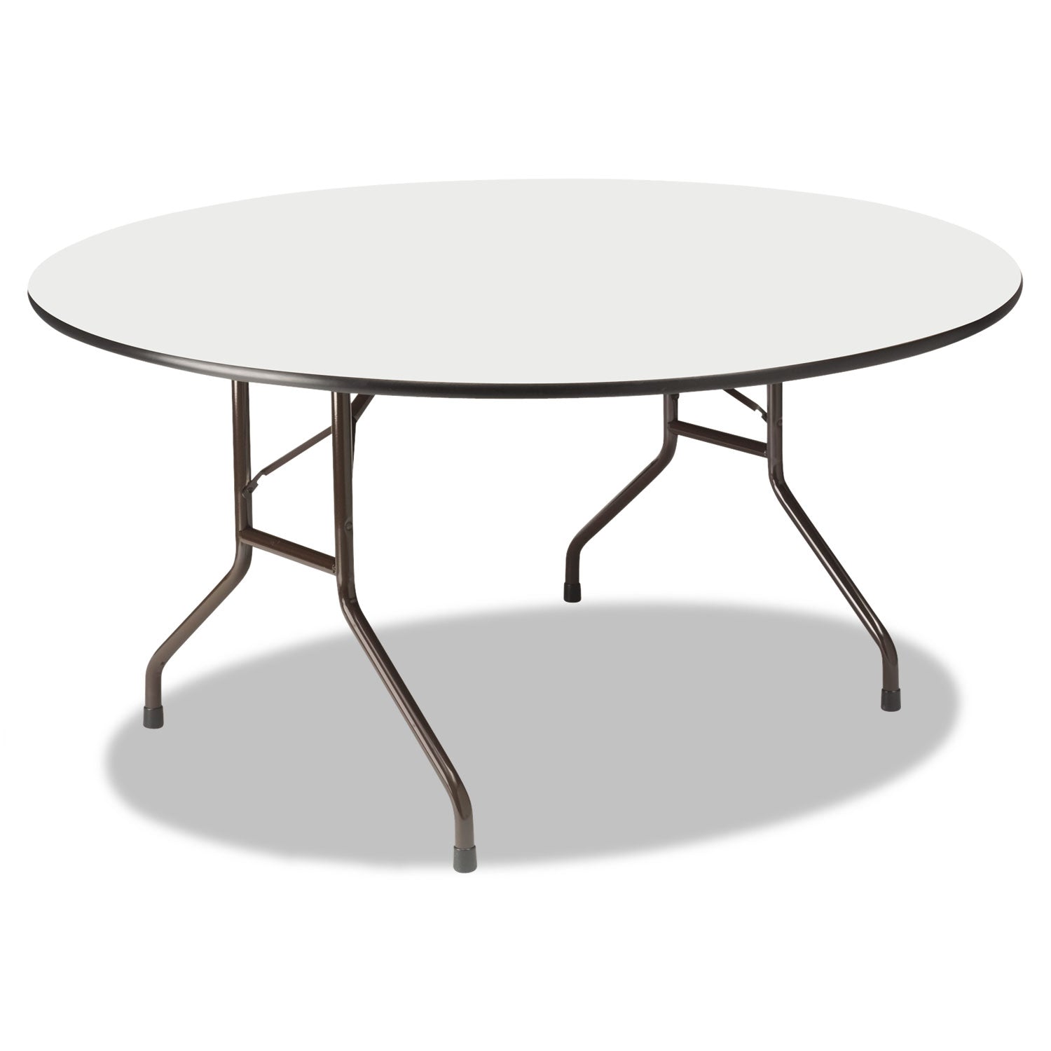 Wood Folding Table | 60" Round, Gray Top