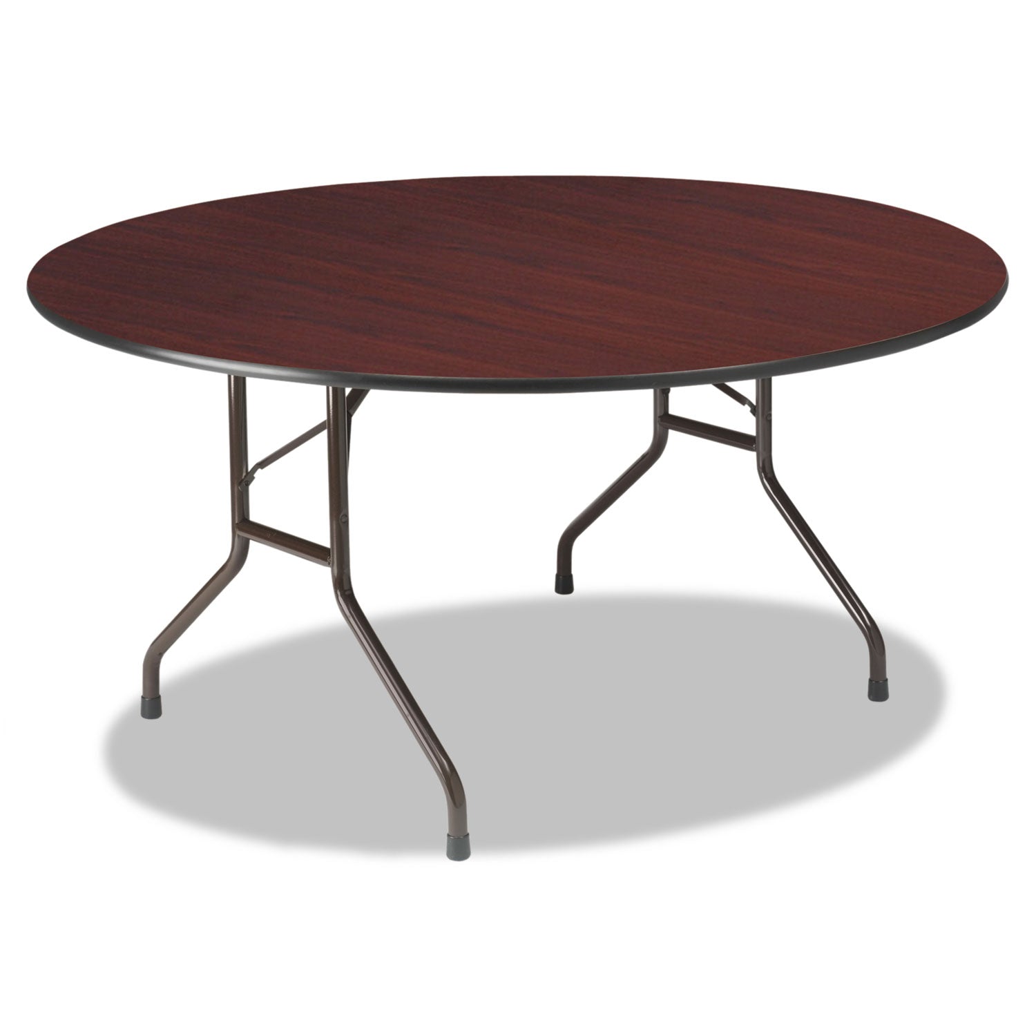 Wood Folding Table | 60" Round, Mahogany Top