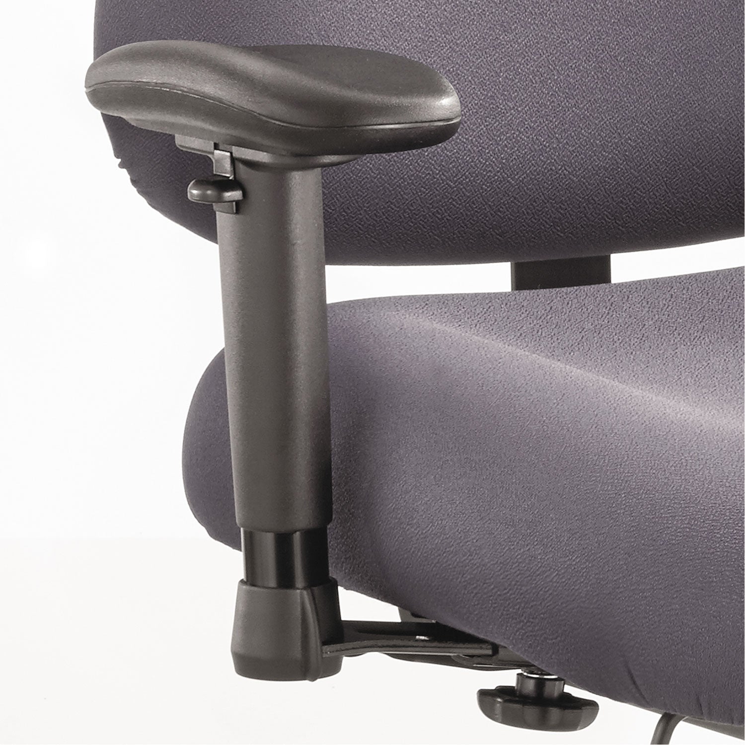 Safco® Height/Width-Adjustable T-Pad Arms for Safco Optimus Big/Tall High-Back Chairs, 4 x 10.25 x 11.5 to 14.5, Black, 2/Set