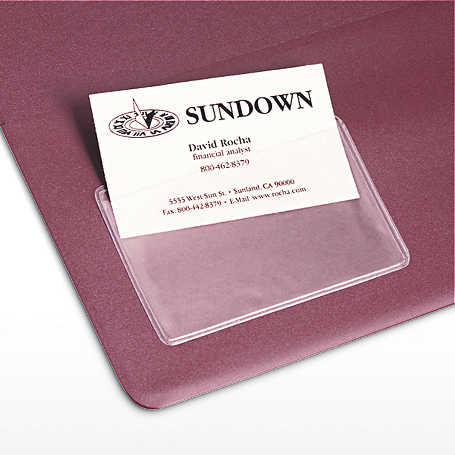 Avery® Self-Adhesive Top-Load Business Card Holders, Top Load, 3.5 x 2, Clear, 10/Pack