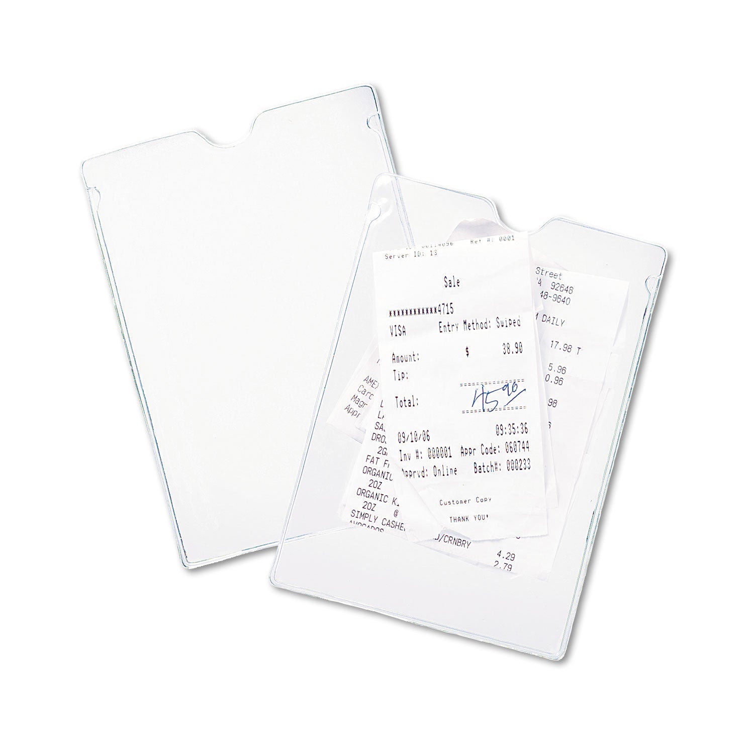 Avery® Top-Load Clear Vinyl Envelopes W/thumb Notch, 4 X 6, Clear, 10/pack