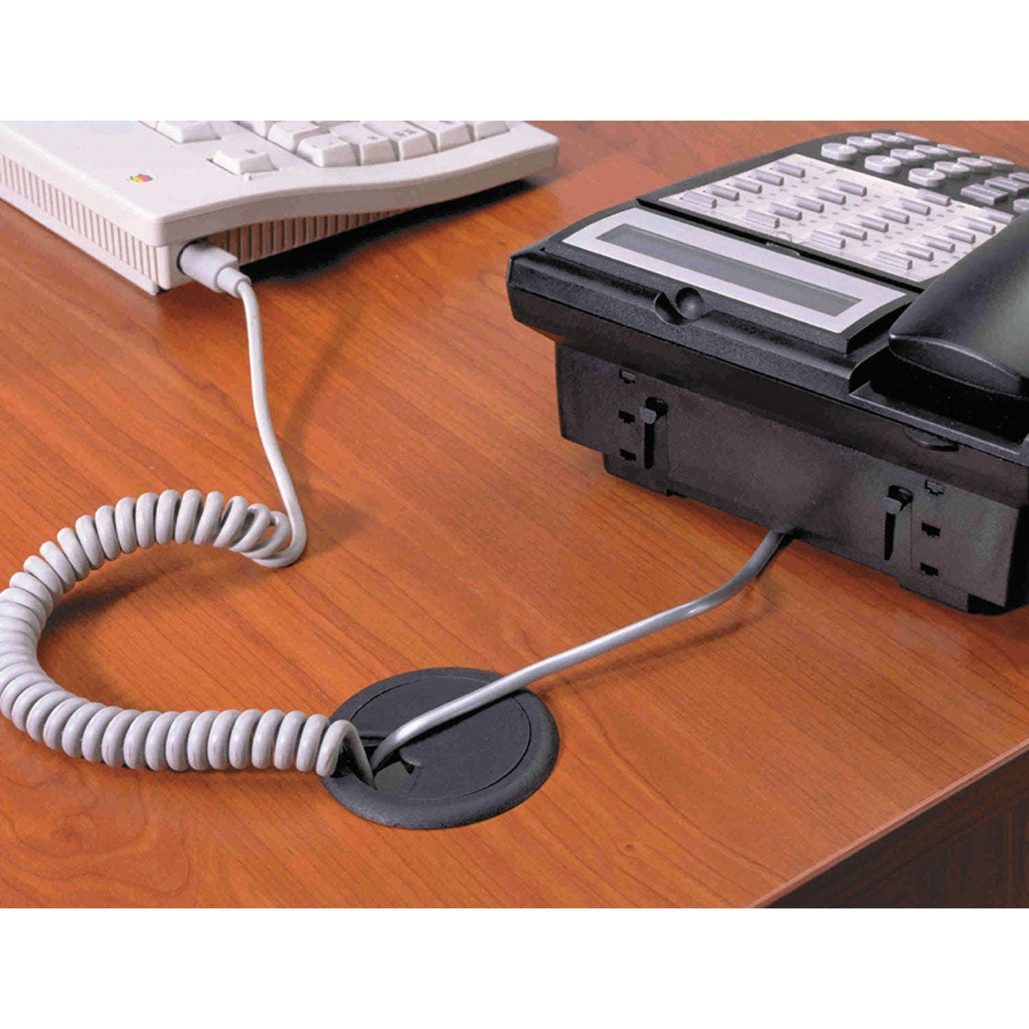 Cord Away® Grommet, Adjustable, 2.38" Diameter, Black