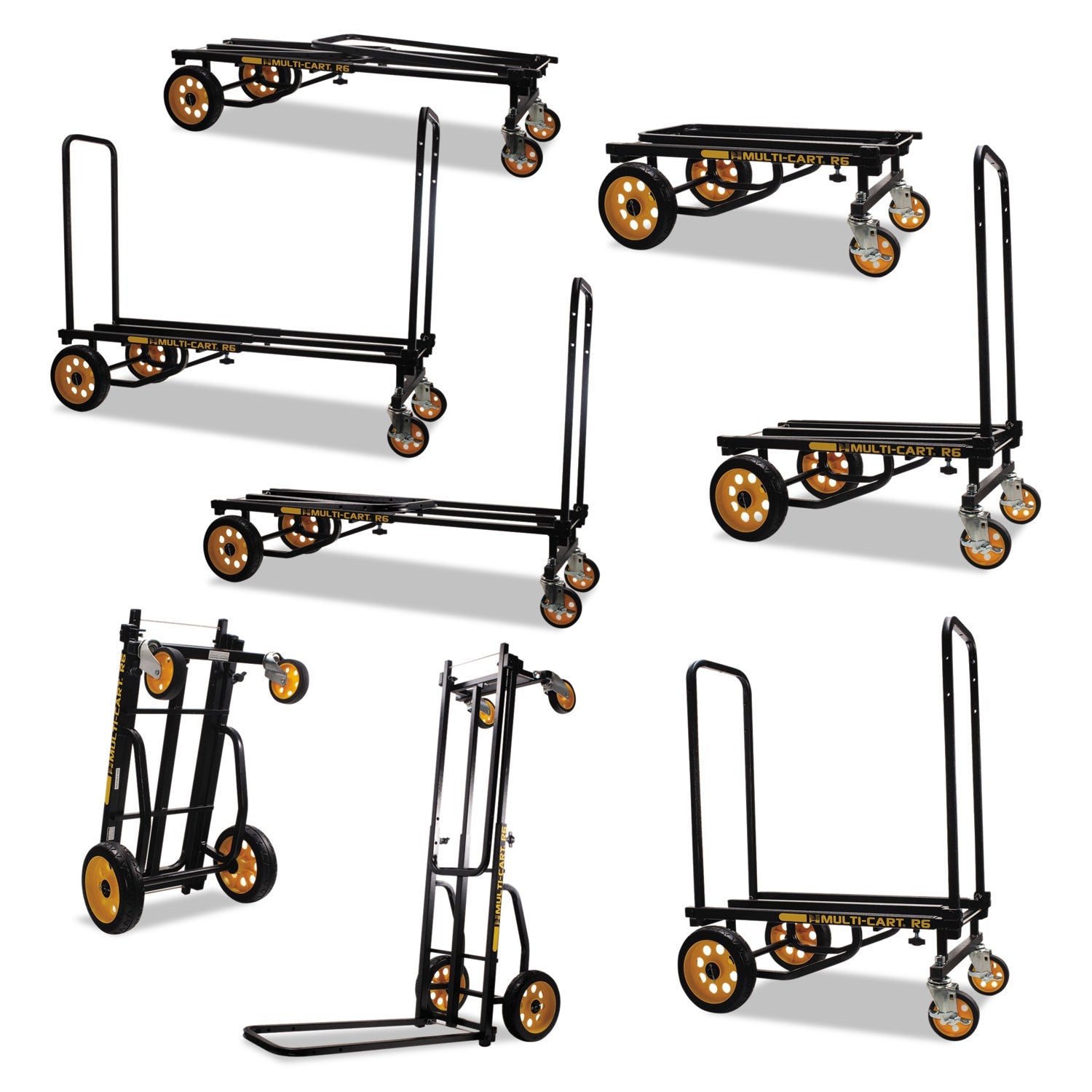 Advantus Multi-Cart 8-In-1 Cart, 500 Lb Capacity, 33.25 X 17.25 X 42.5, Black