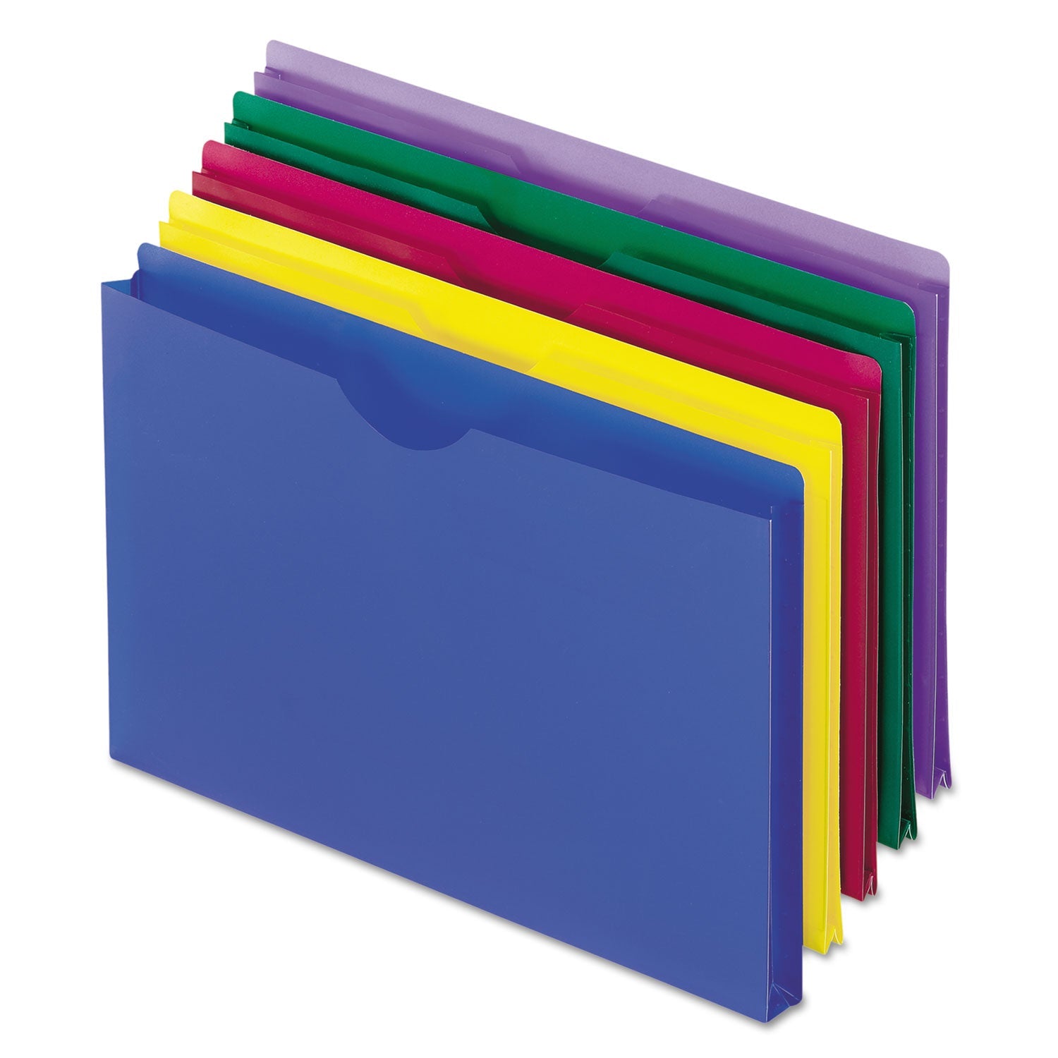 Pendaflex® Poly File Jackets, Straight Tab, Legal Size, Assorted Colors, 5/pack