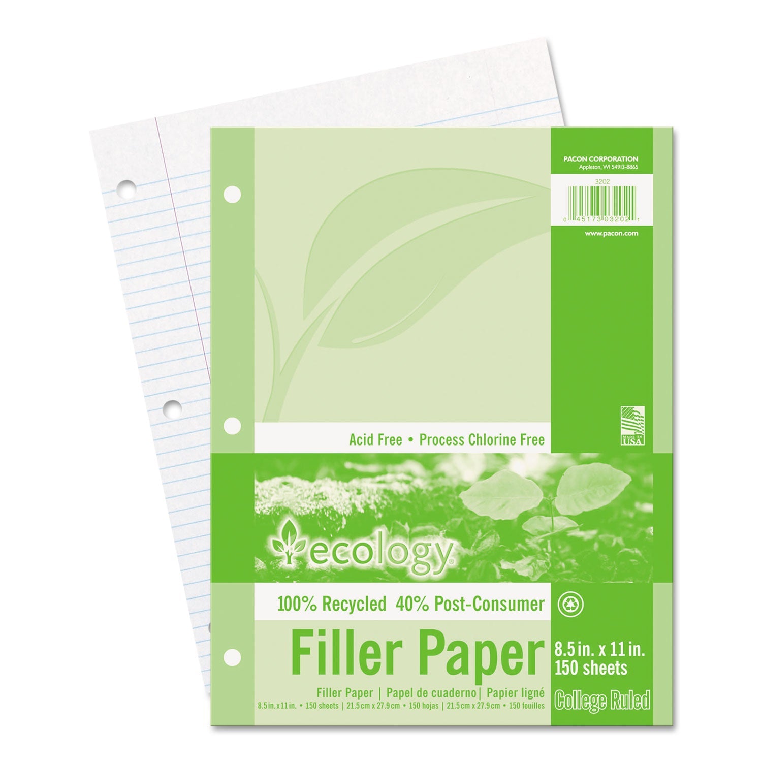 Pacon Ecology Filler Paper | 150-Pack
