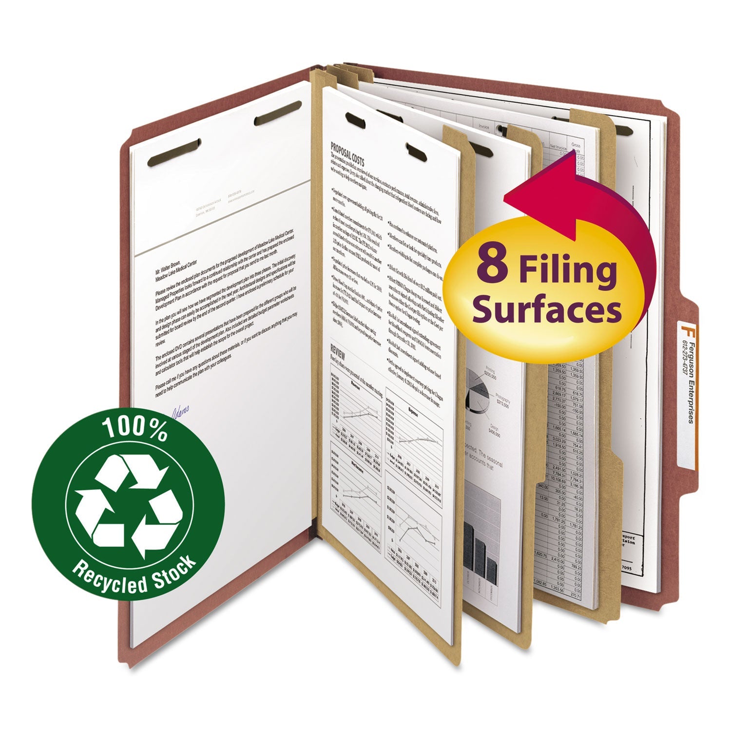 Recycled Pressboard Classification Folders | 10
