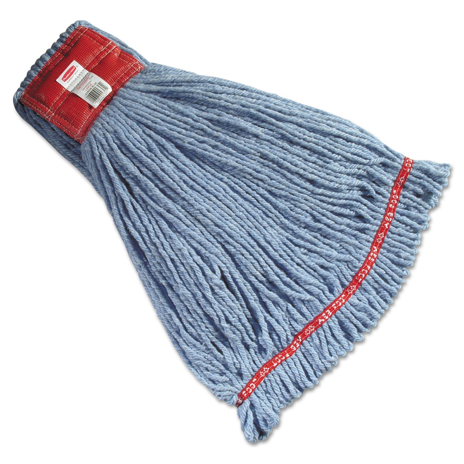 Rubbermaid® Commercial Web Foot Wet Mop Heads, Shrinkless, Cotton/synthetic, Blue, Large