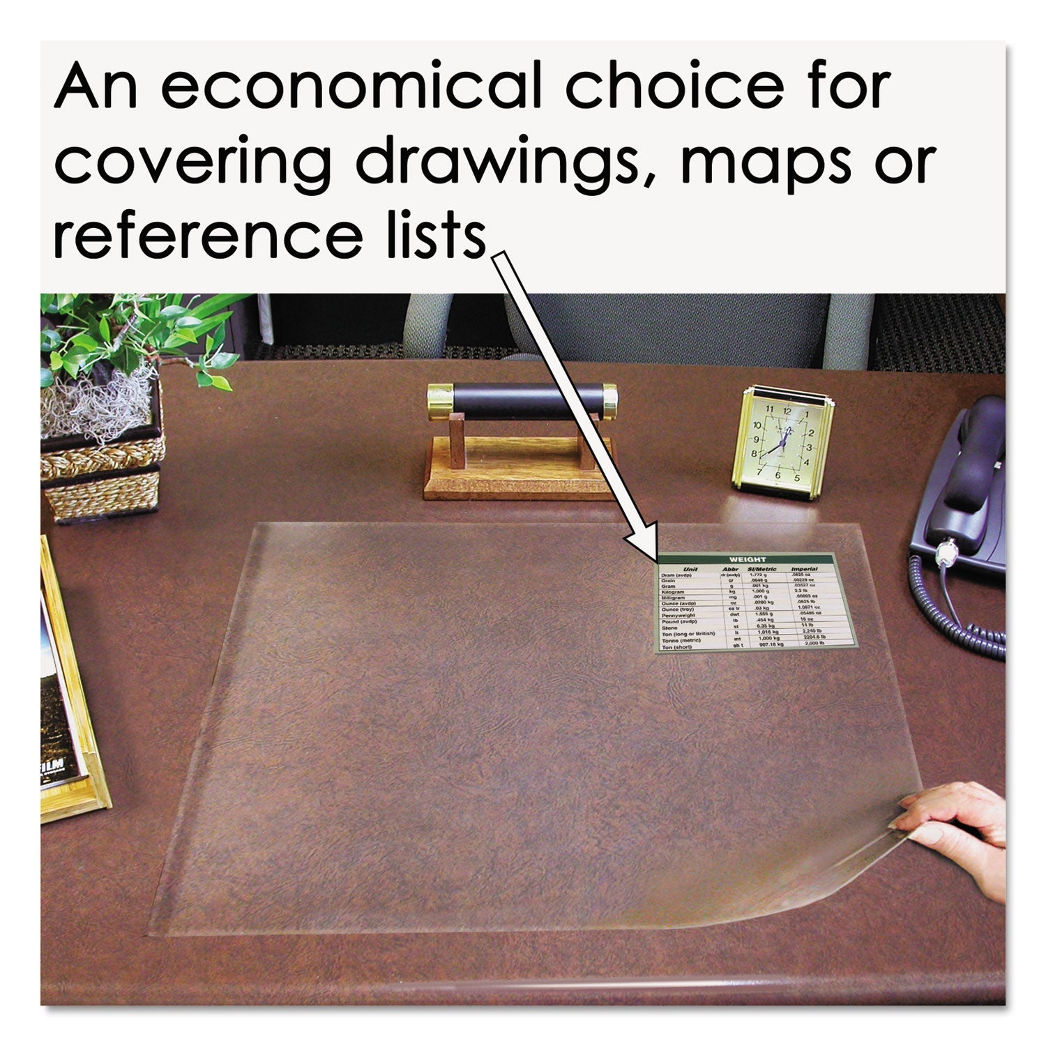Artistic® Second Sight Clear Plastic Desk Protector, with Hinged Protector, 25.5 x 21, Clear