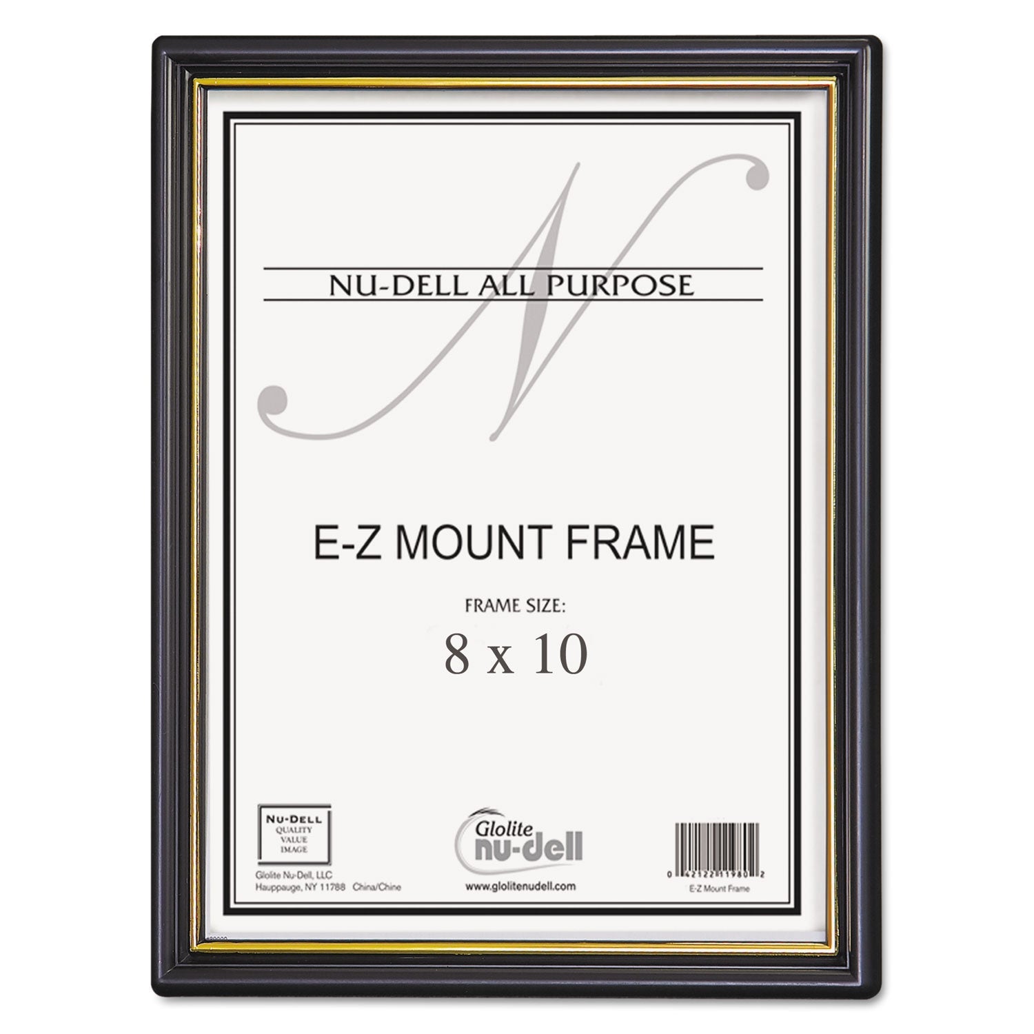 EZ Mount Document Frame | 8x10, Black/Gold