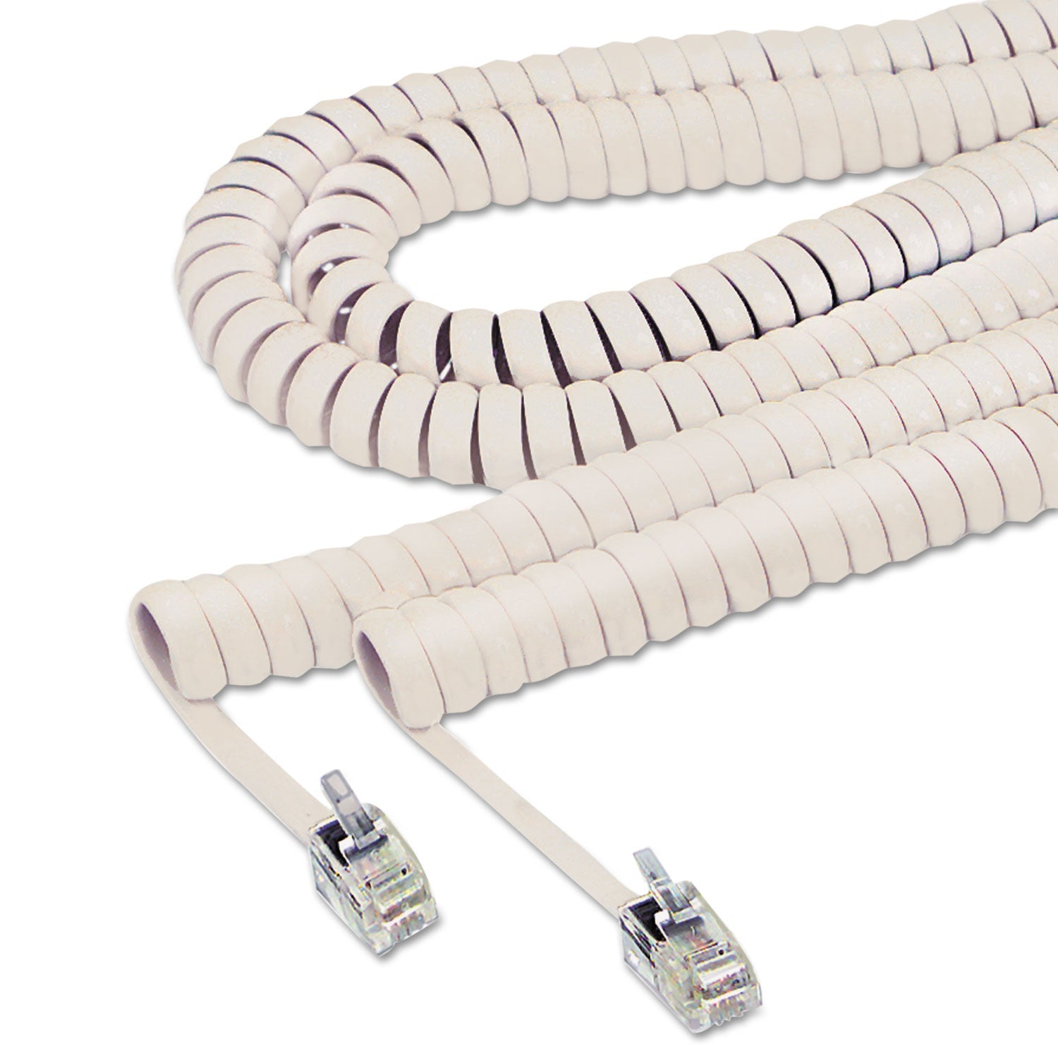 Coiled Phone Cord | Softalk® 12 ft | Ivory