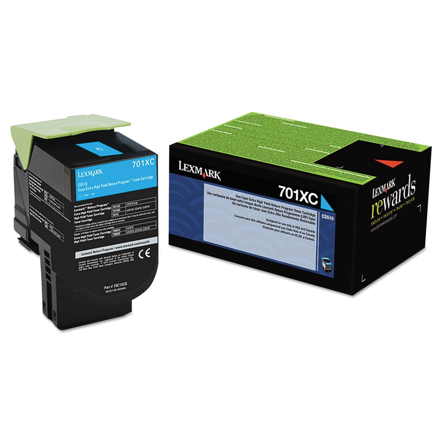 Lexmark 70C1XC0 High-Yield Toner | Cyan