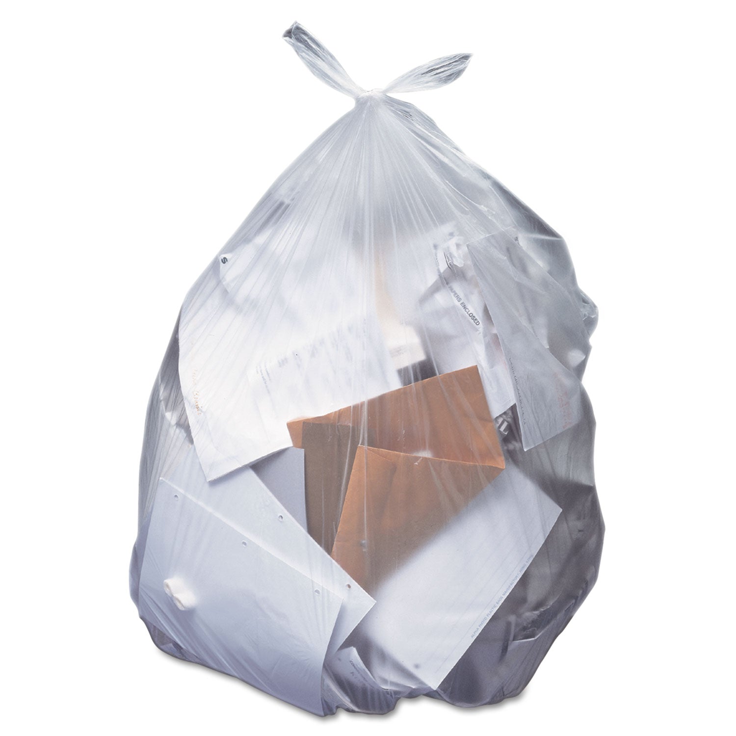 Heritage Linear Low-Density Can Liners, 45 Gal, 1.5 Mil, 40" X 46", Clear, 100/carton