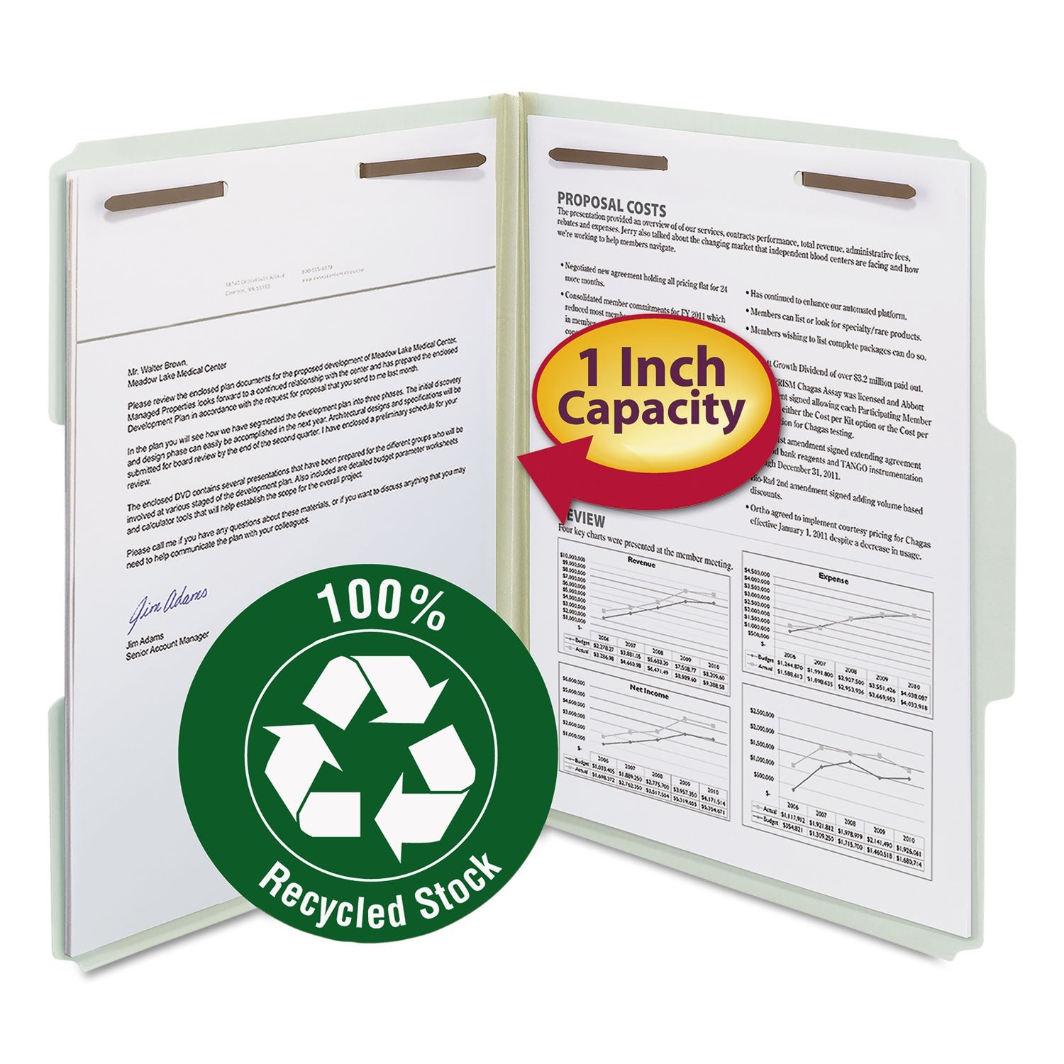 Pressboard Fastener Folder | Smead Recycled 25/Box
