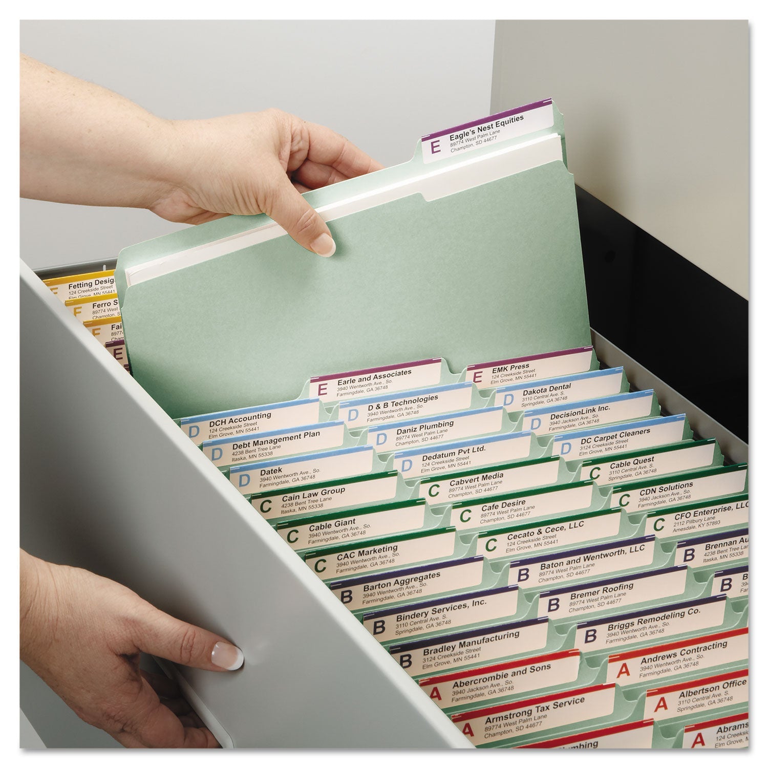 Smead Recycled Pressboard Fastener Folders, 1" Expansion, 2 Fasteners, Legal Size, Gray-Green Exterior, 25/Box