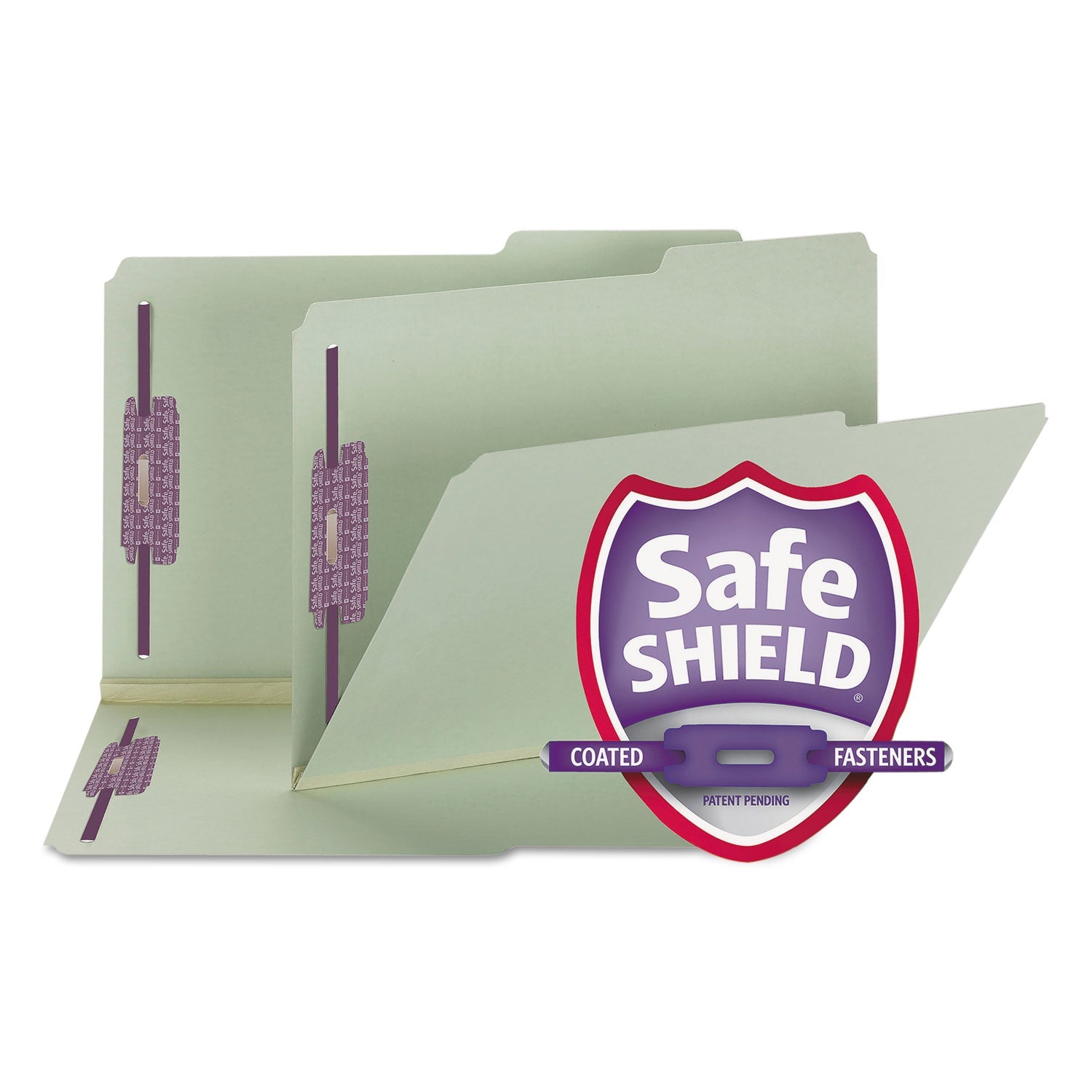 Recycled Pressboard Folders | Legal, Gray-Green