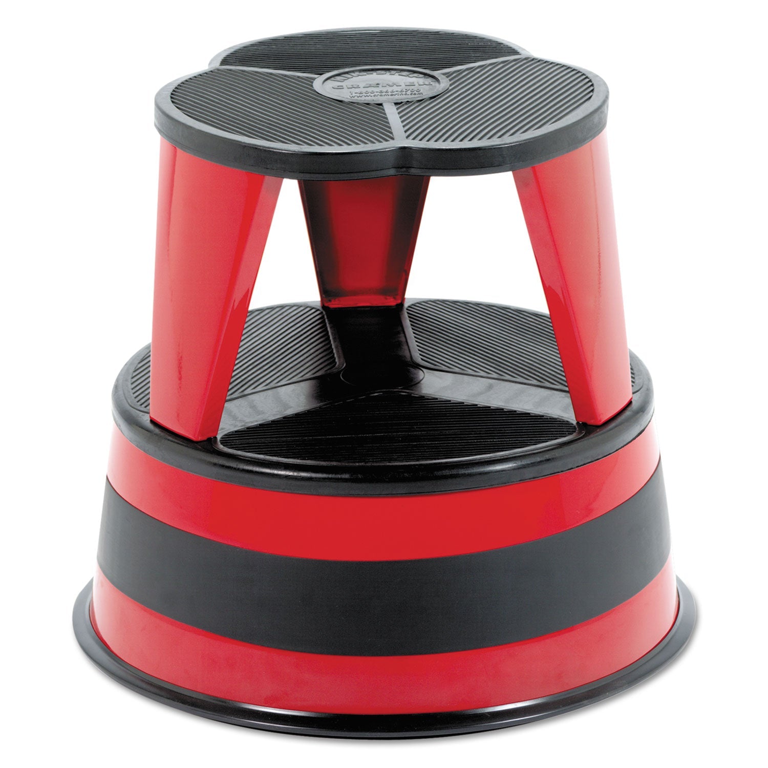 Kik-Step Steel Step Stool | 2-Step, Red