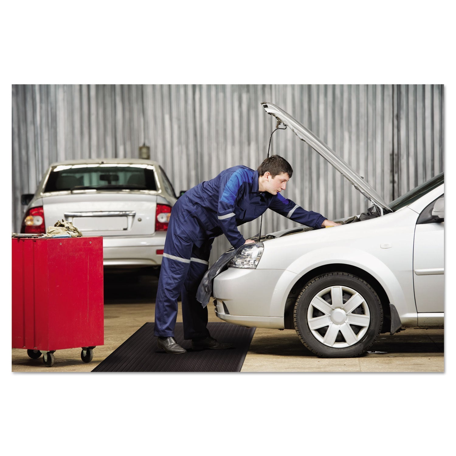 Guardian Air Step Antifatigue Mat, Polypropylene, 24 X 36, Black