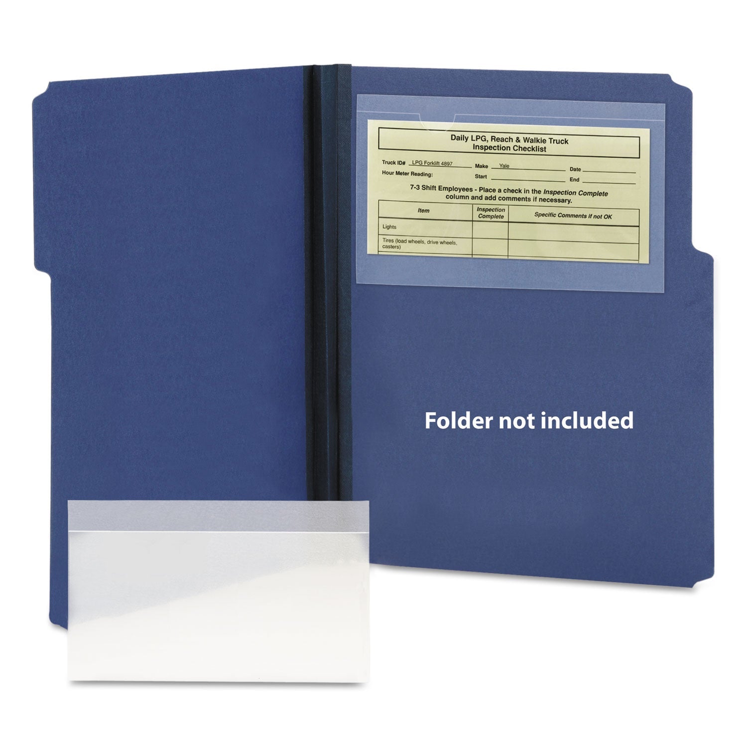 Smead Self-Adhesive Poly Pockets, Top Load, 9 x 5.56, Clear, 100/Box