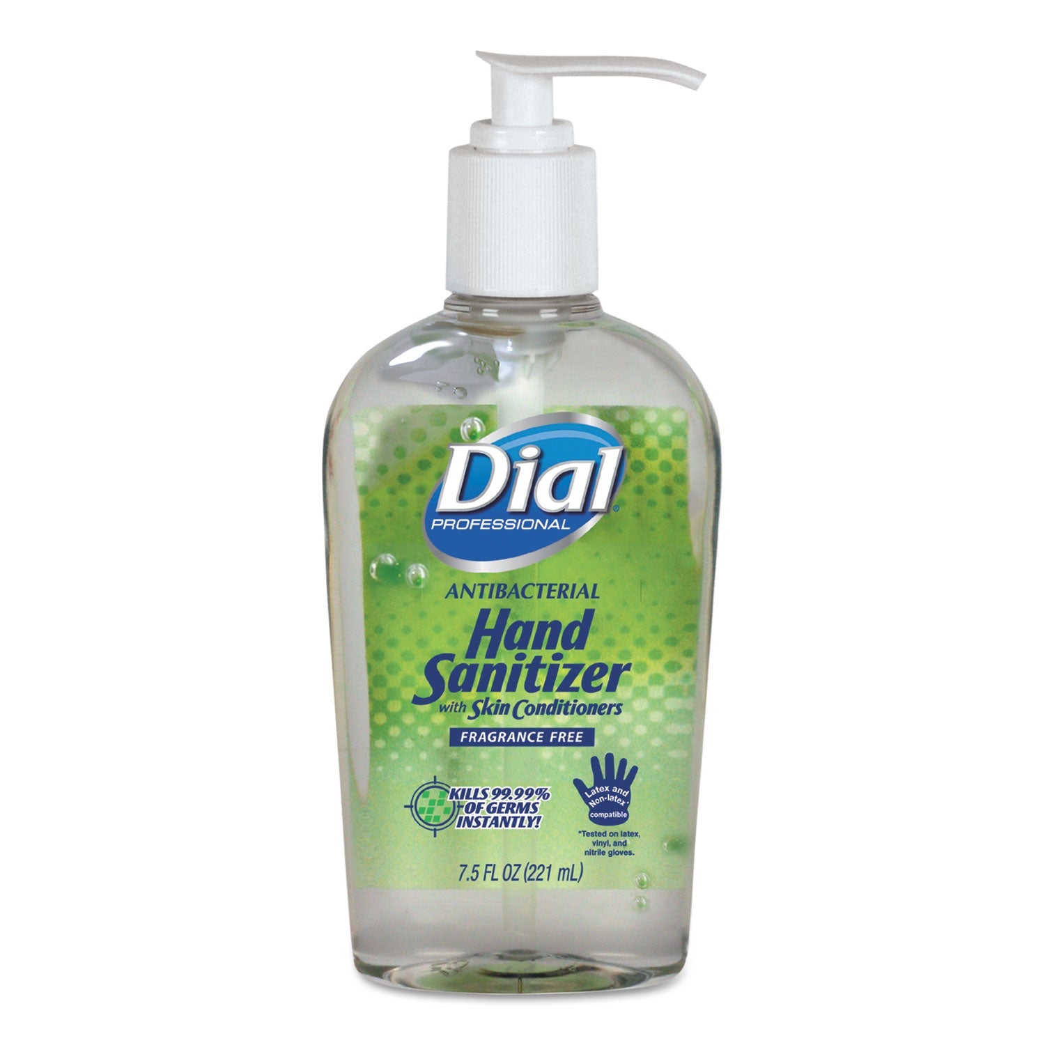 Dial® Professional Antibacterial With Moisturizers Gel Hand Sanitizer, 7.5 Oz, Pump Bottle, Fragrance-Free