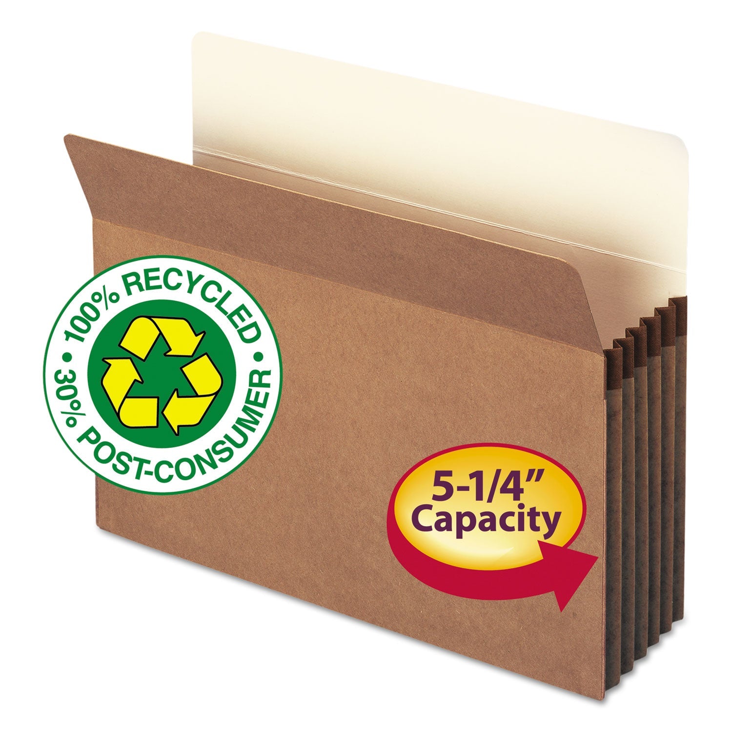 Recycled Top Tab File Pockets | 5.25" Expan.