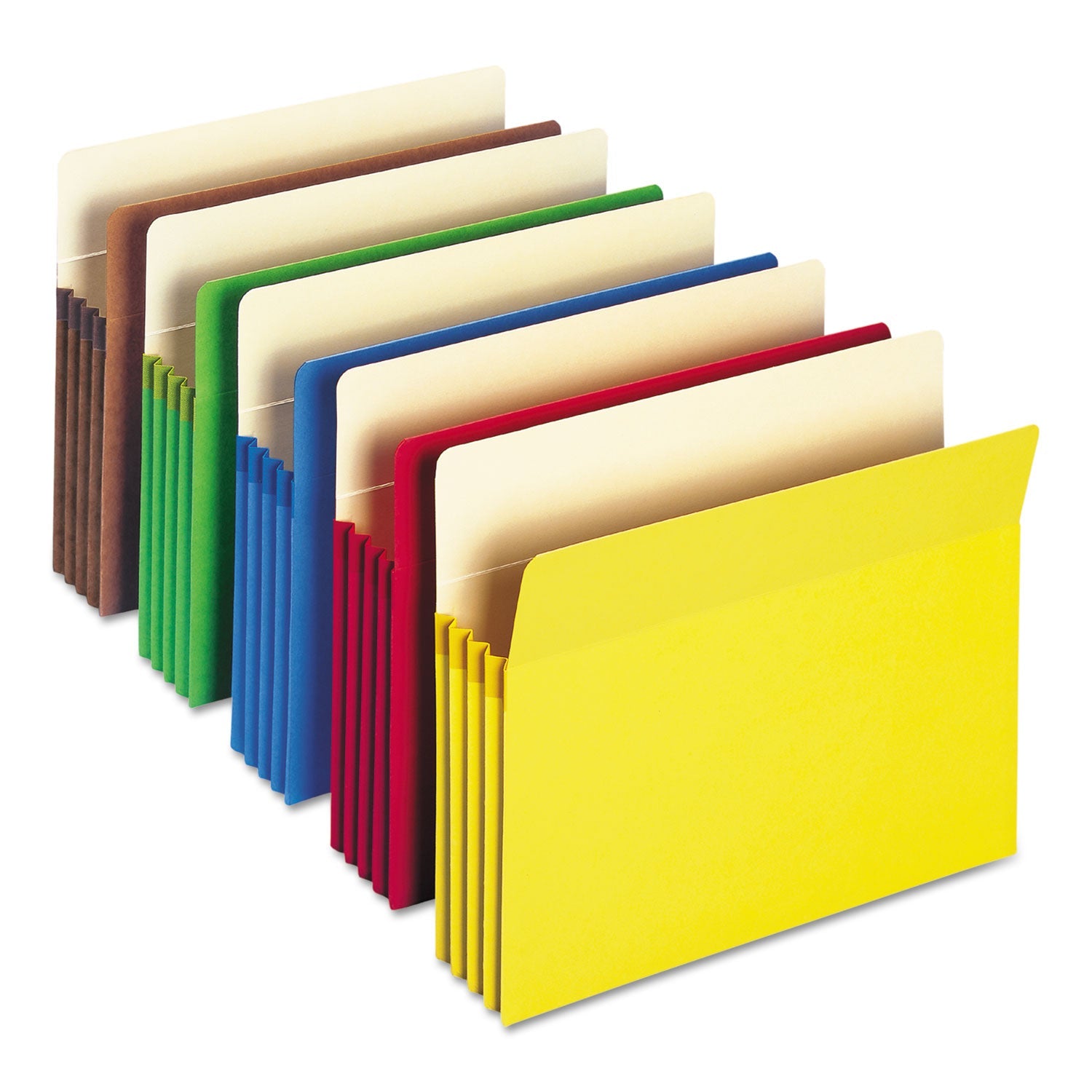 Colored File Pockets | Letter, 3.5" Assorted