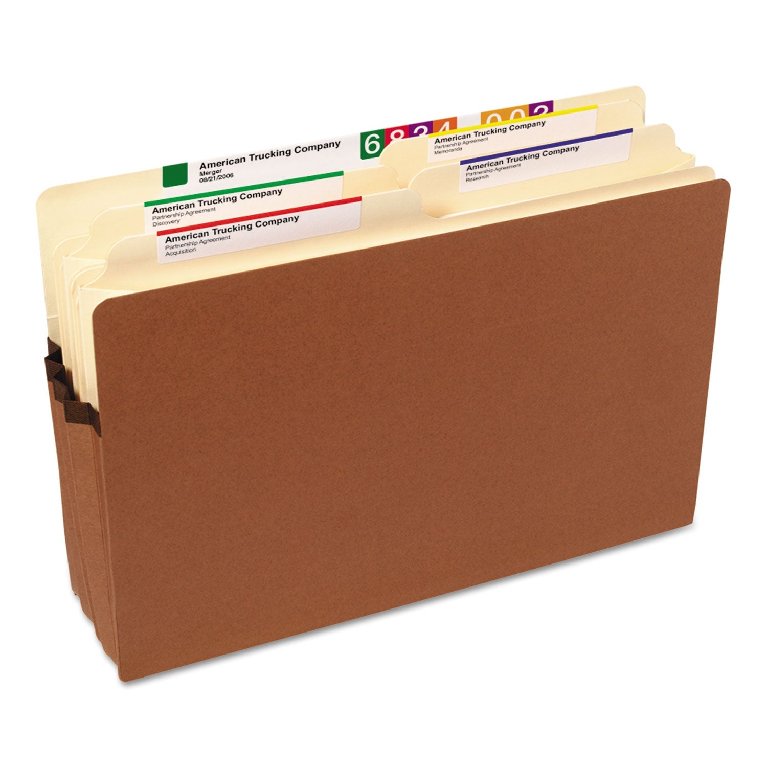 Smead Redrope Drop Front File Pockets, 3.5" Expansion, Legal Size, Redrope, 25/box