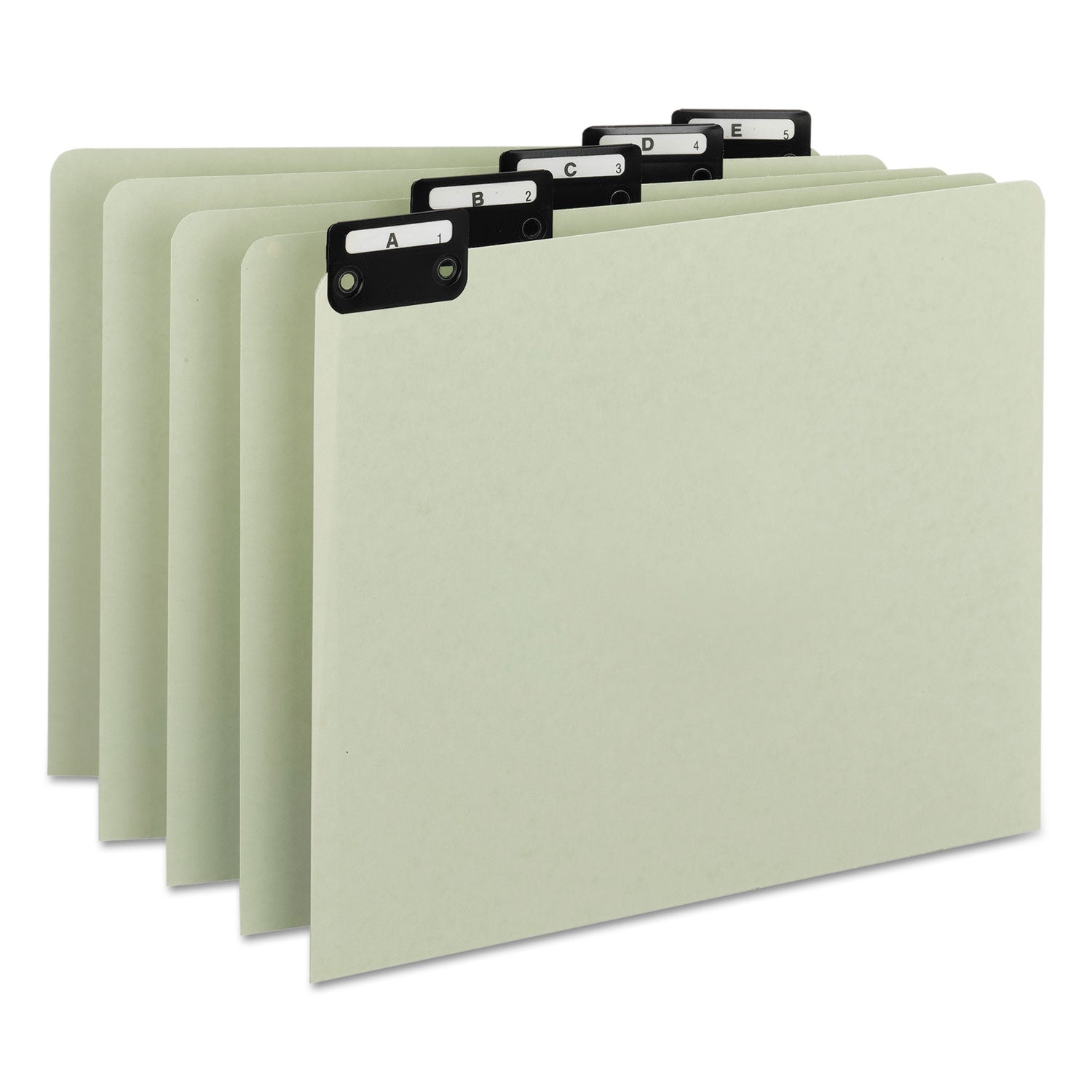 Smead Alphabetic Top Tab Indexed File Guide Set, 1/5-Cut Top Tab, A To Z, 8.5 X 11, Green, 25/set