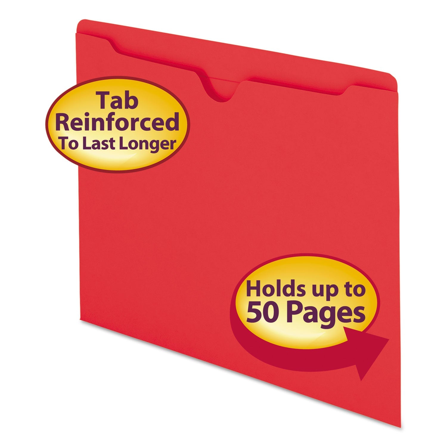 Colored File Jackets | Smead Red | Letter Size