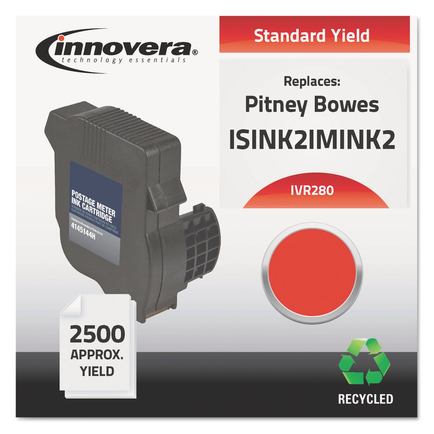 Remanufactured Red Postage Meter Ink | 2.5k Yield