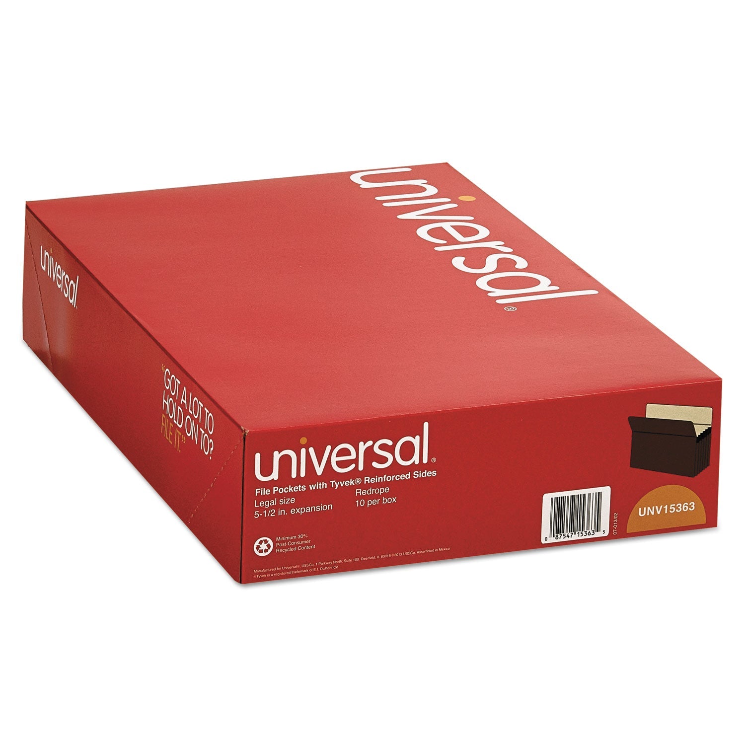 Universal Redrope Expanding File Pockets | Legal