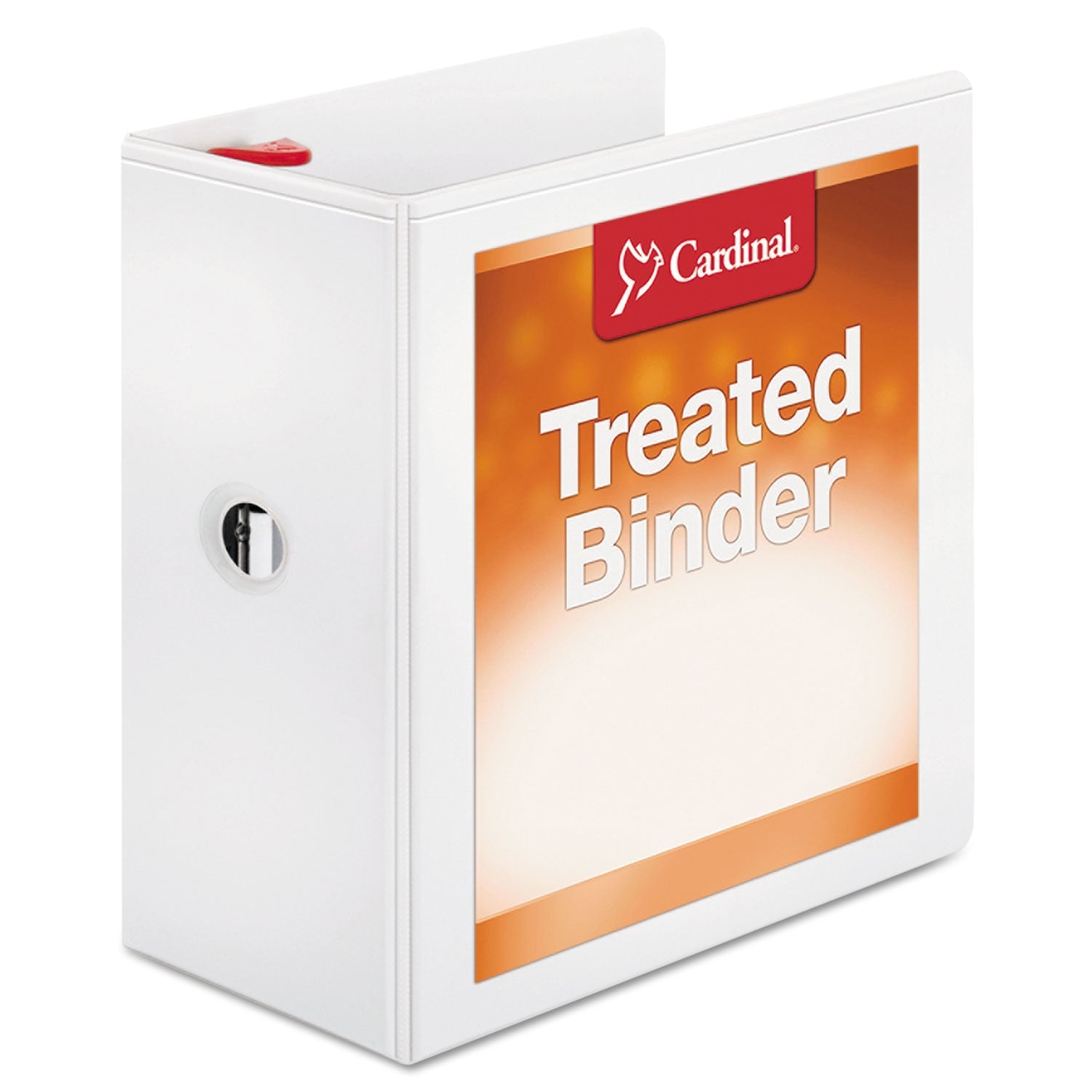 Treated Locking Slant-D Ring Binder | 5" Wht