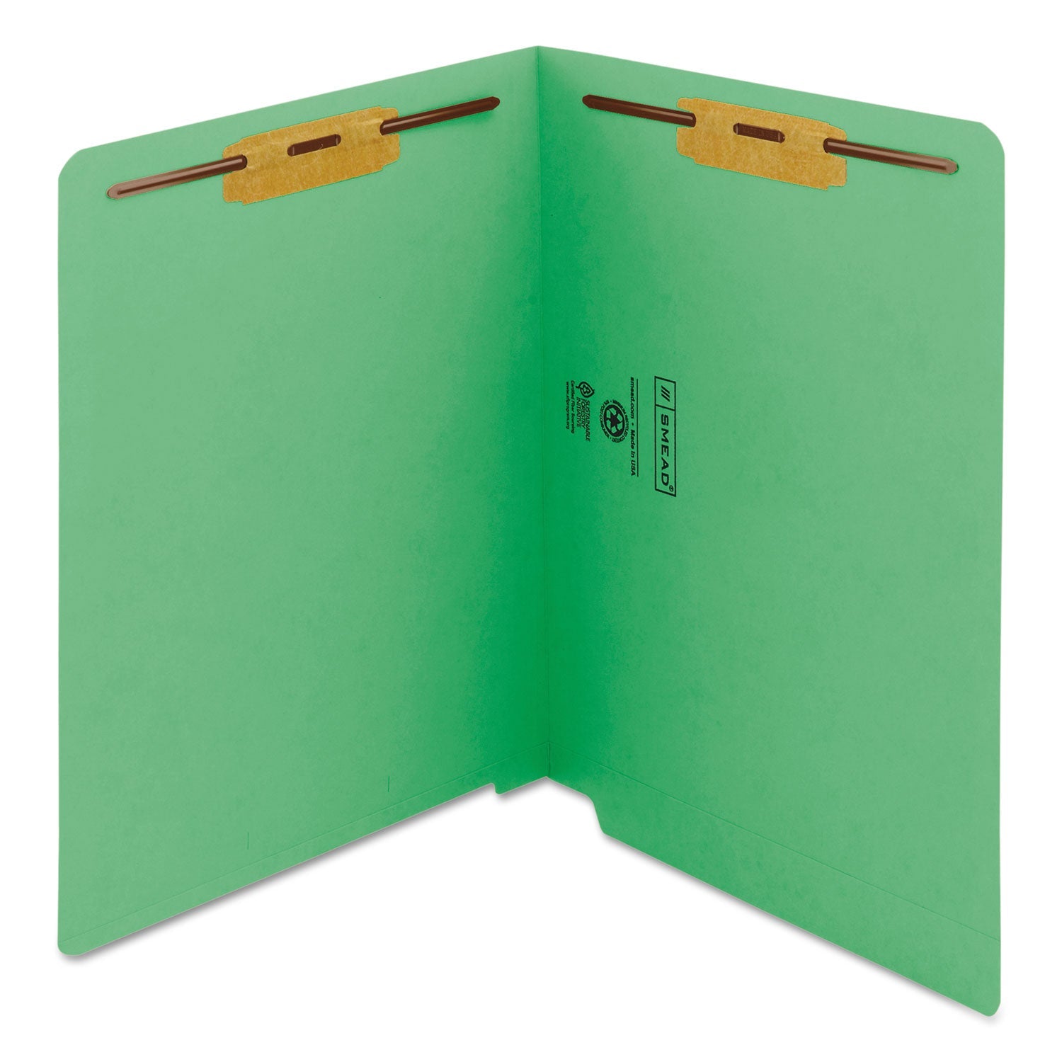 End Tab Fastener Folders | Smead Heavyweight Green