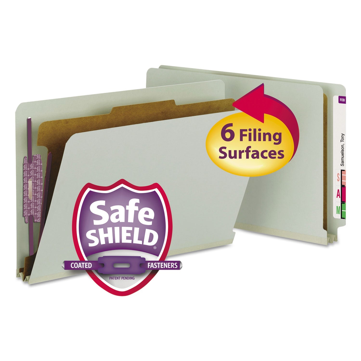 End Tab Pressboard Classification Folders | Legal