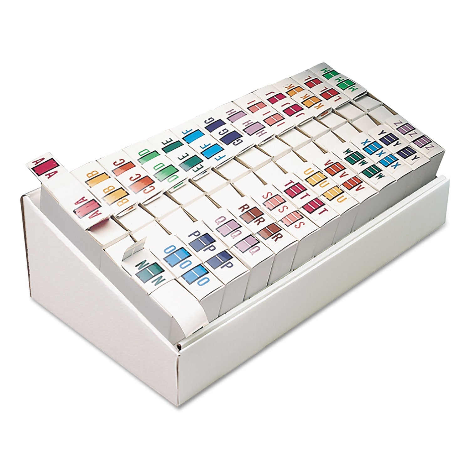 A-Z Color-Coded End Tab Filing Labels | Full Set